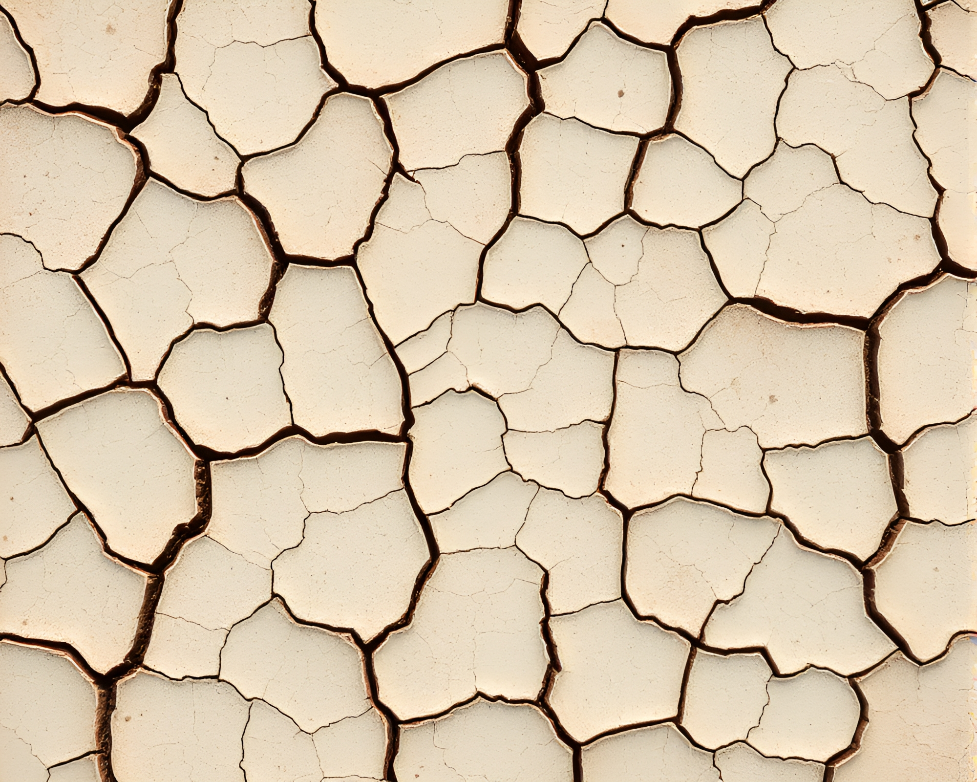 Cracked Earth Reef: Ivory Exploration in Film Strip Style – free AI stock image