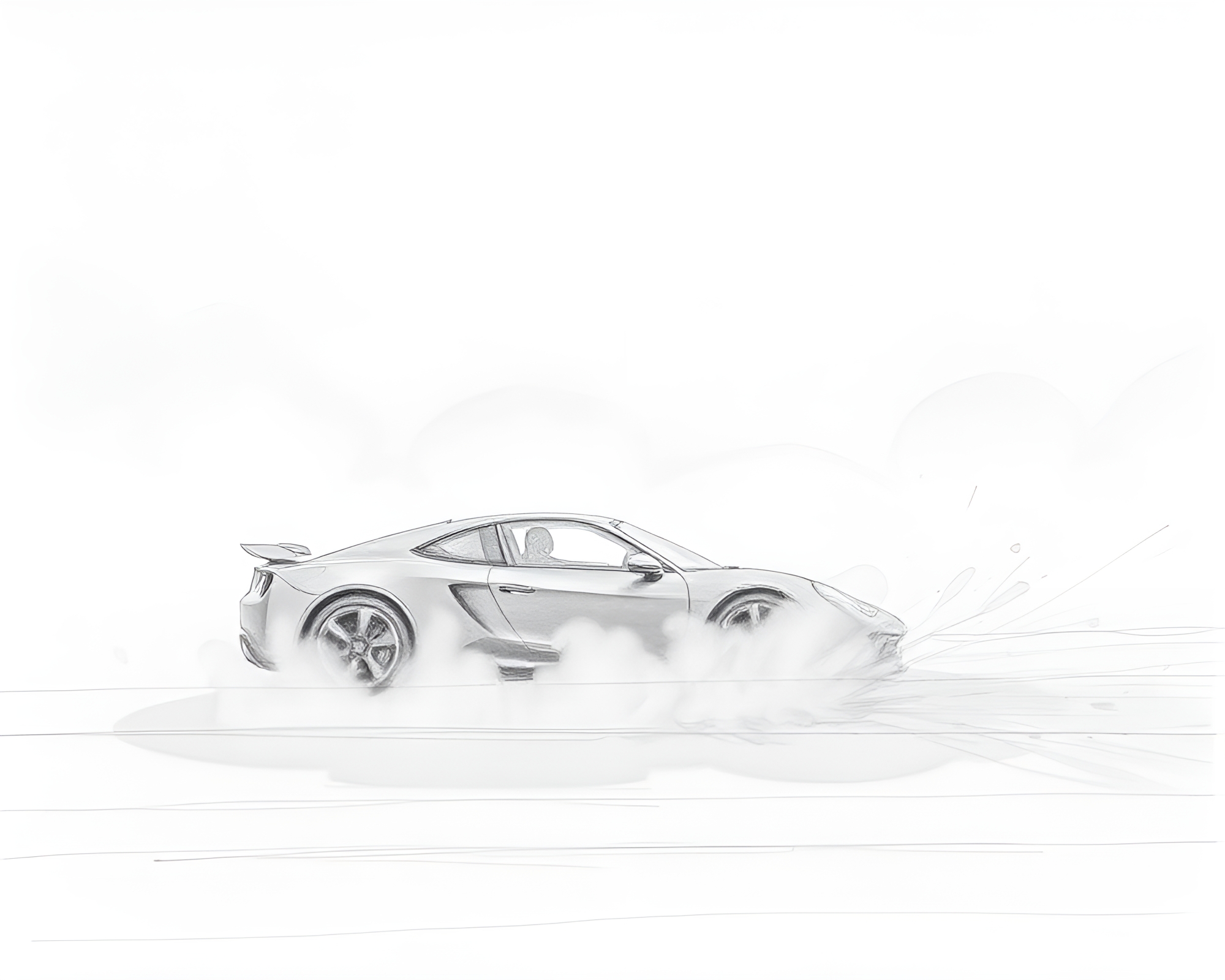 Ethereal Hover Car Drifting Through Sunbeam Fog – free AI stock image