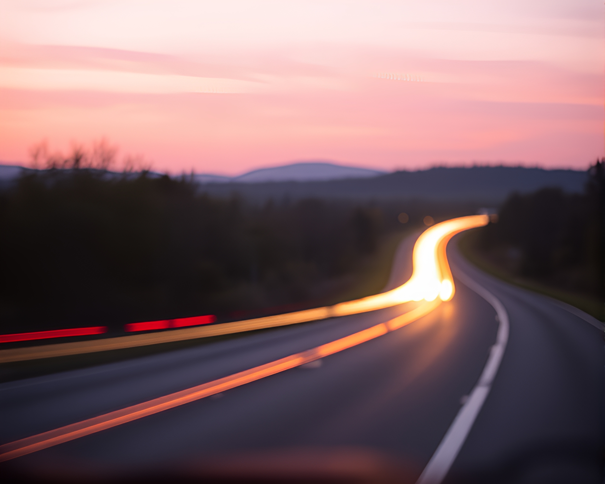 Blush Pink Telegraph Car Light Collage – free AI stock image