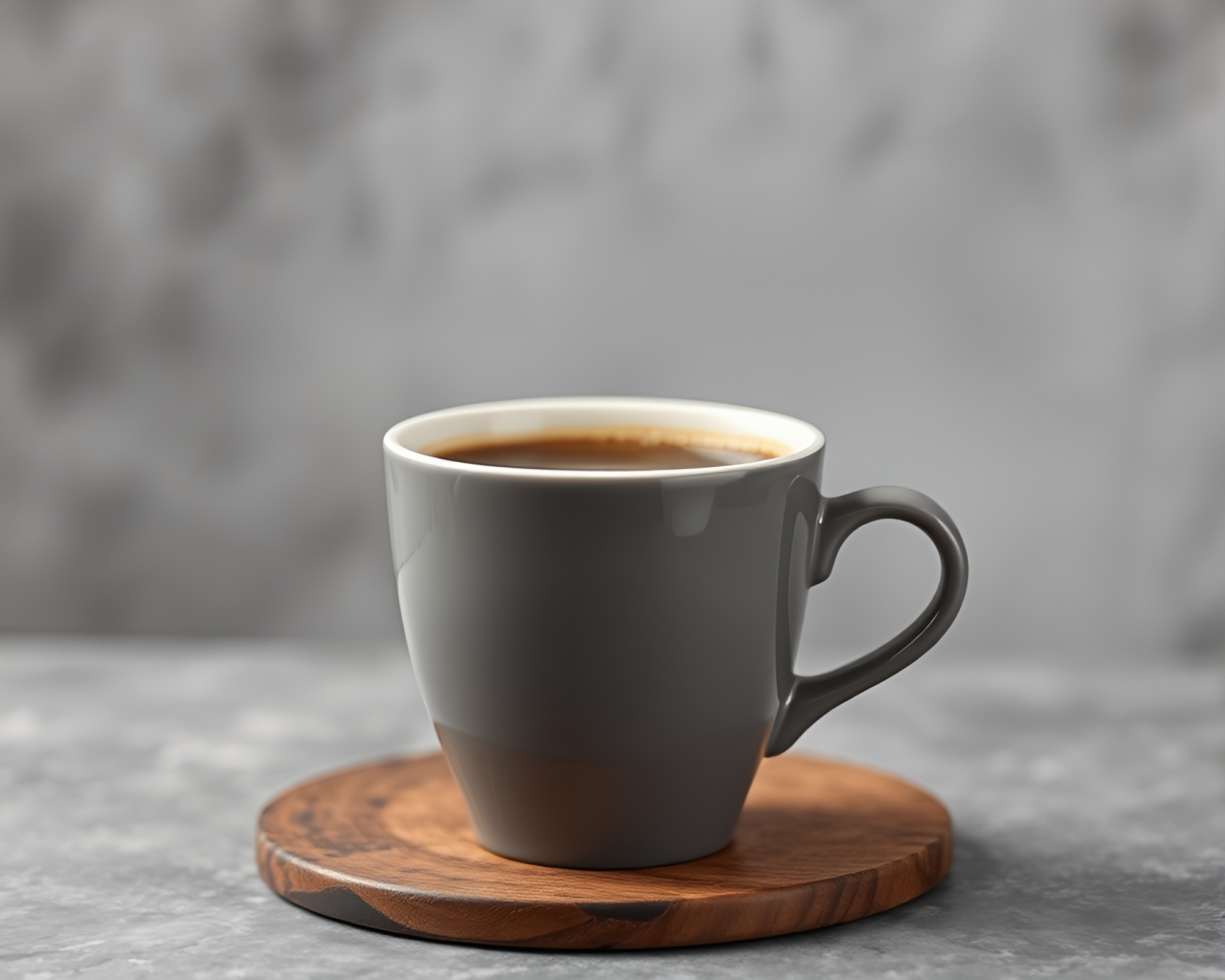 Contoured Coffee Cup in Graphite Gray Palette – free AI stock image