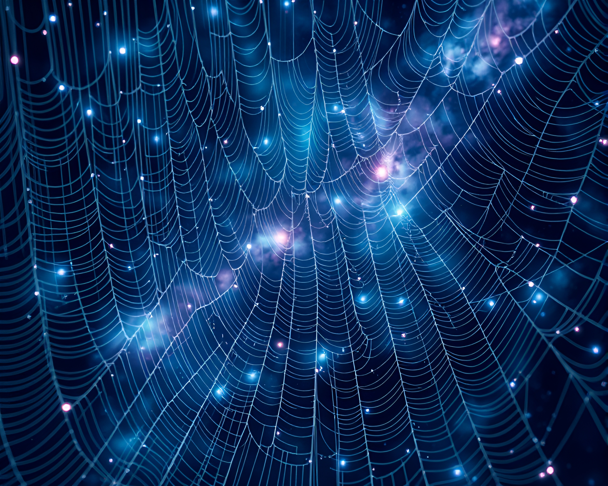 Voxel Parallel Universe with Cobweb Strands – free AI stock image