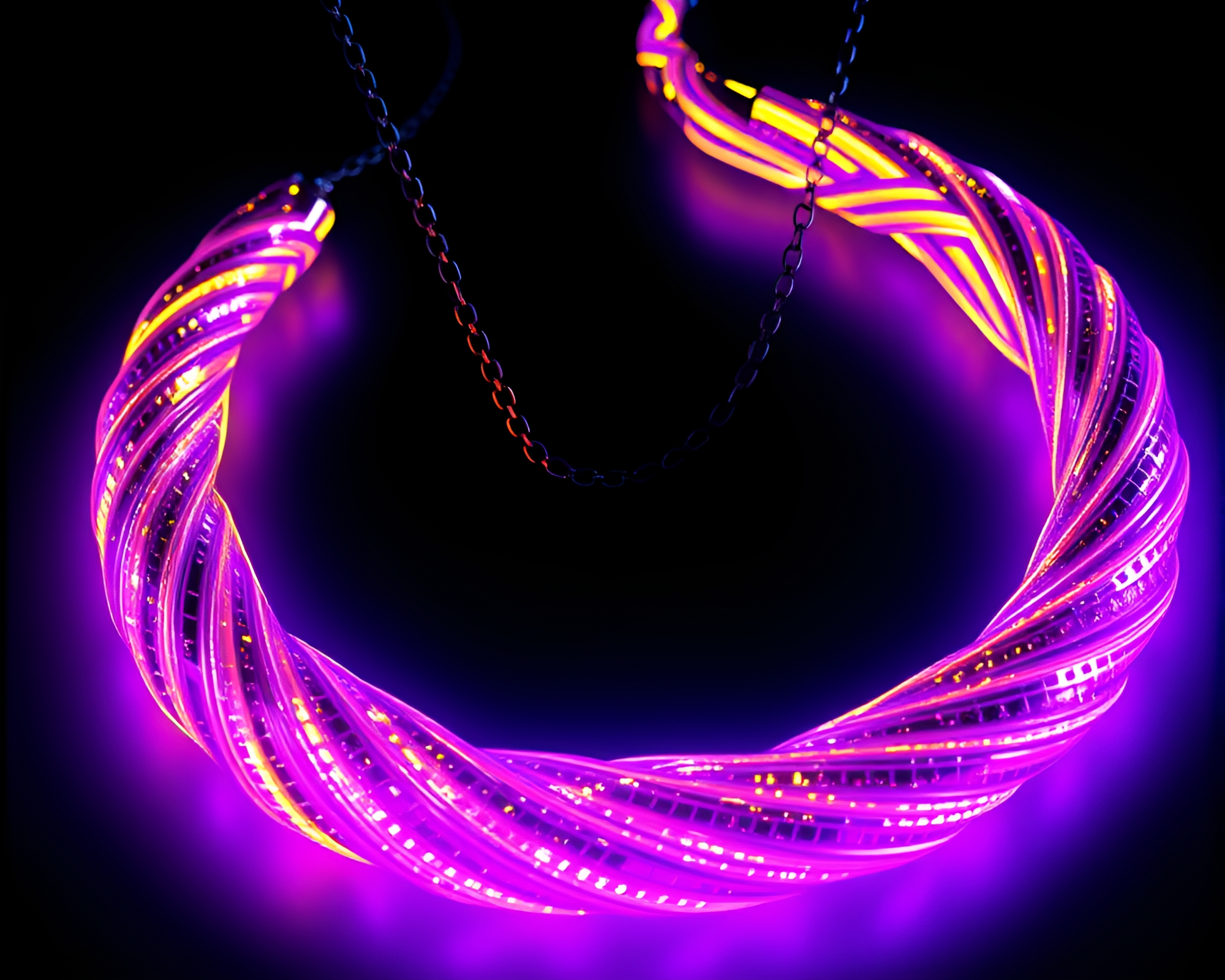 Ethereal Necklace Vortex in Ultraviolet Shine – free AI stock image