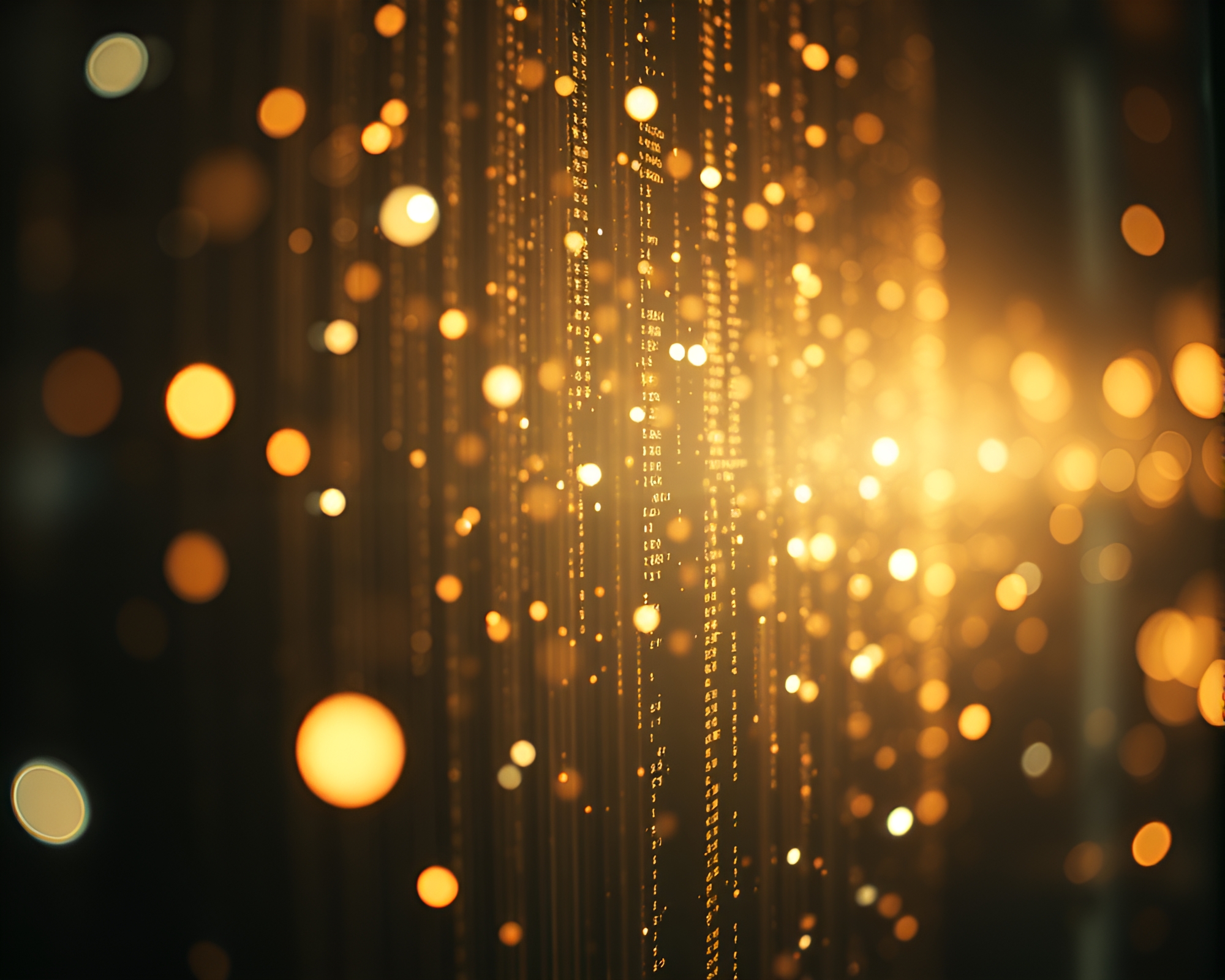 Binary Code Light Leak Path Tracing Composition – free AI stock image