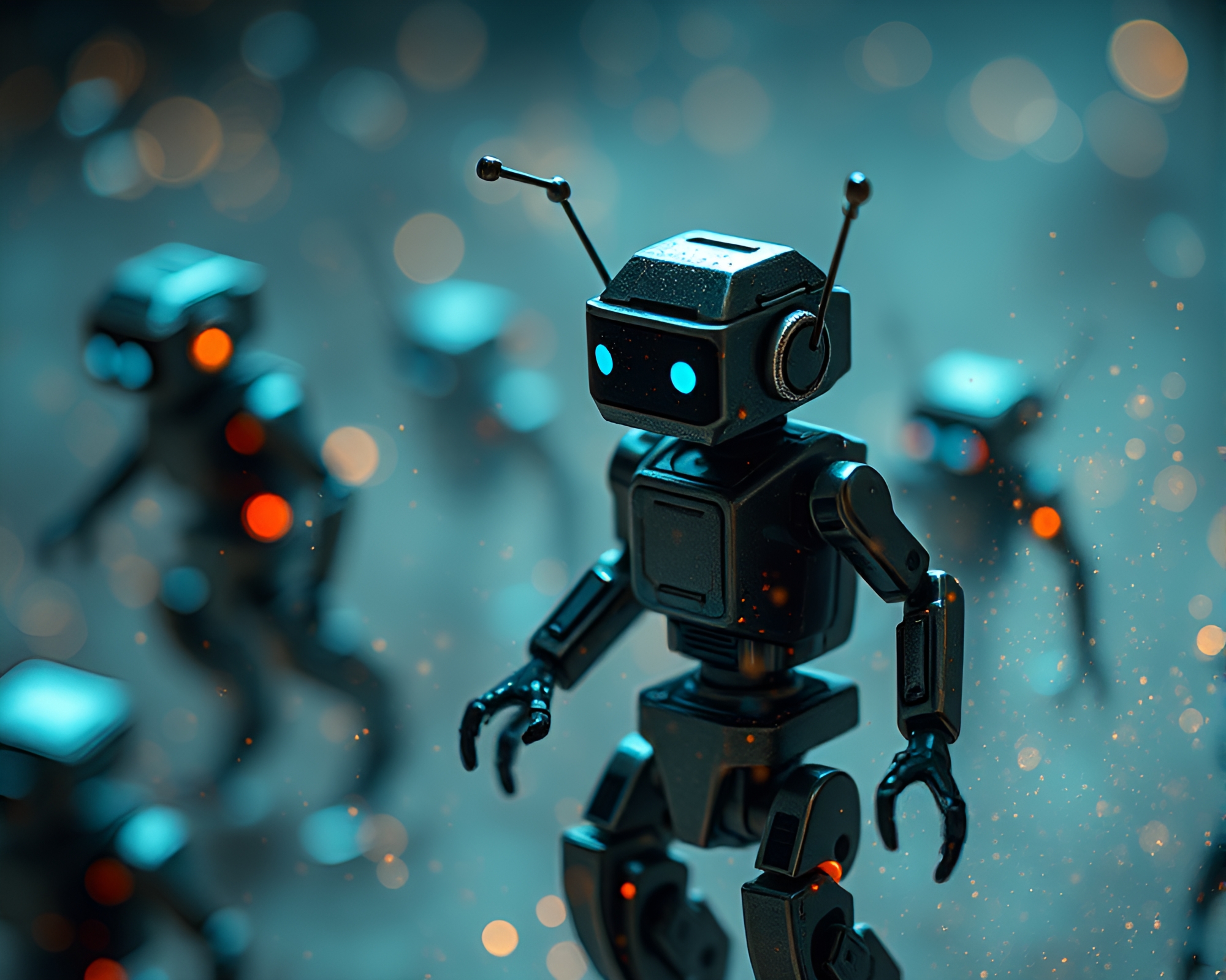Nanobot Swarm Dust Overlay Miniature Effect Image – free AI stock image
