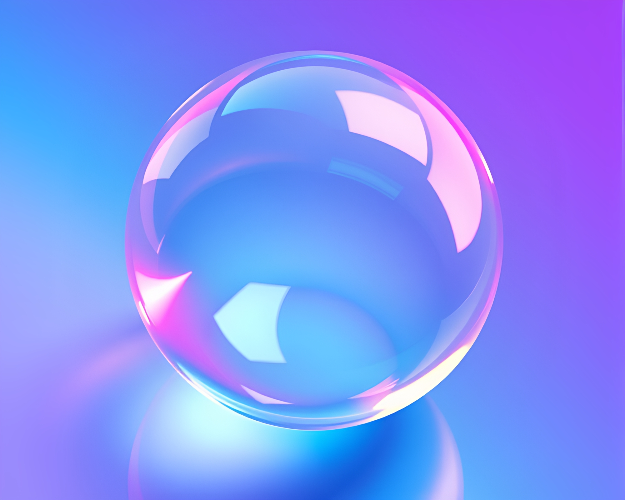 Surreal Glass Orb Illumination Isometric Illustration – free AI stock image