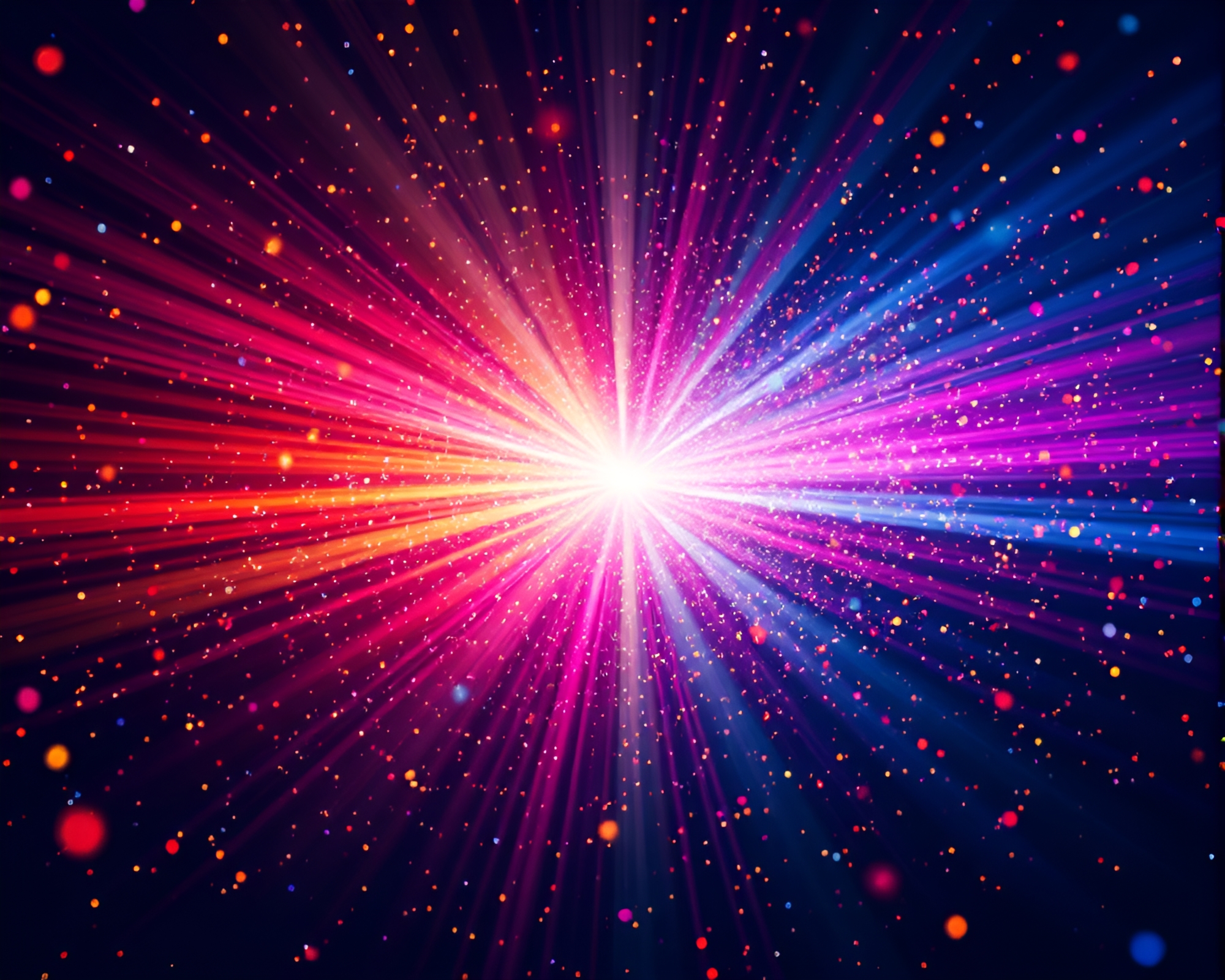 Minimalist Astral Projection with Tri-tone Confetti Burst – free AI stock image