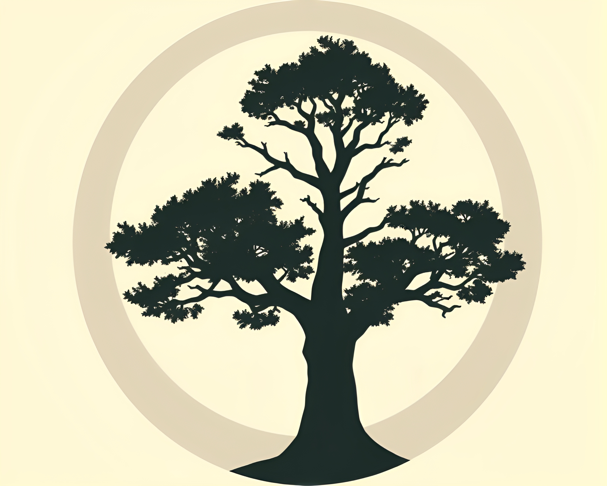 Jetpack silhouette among tree ring shadows – free AI stock image