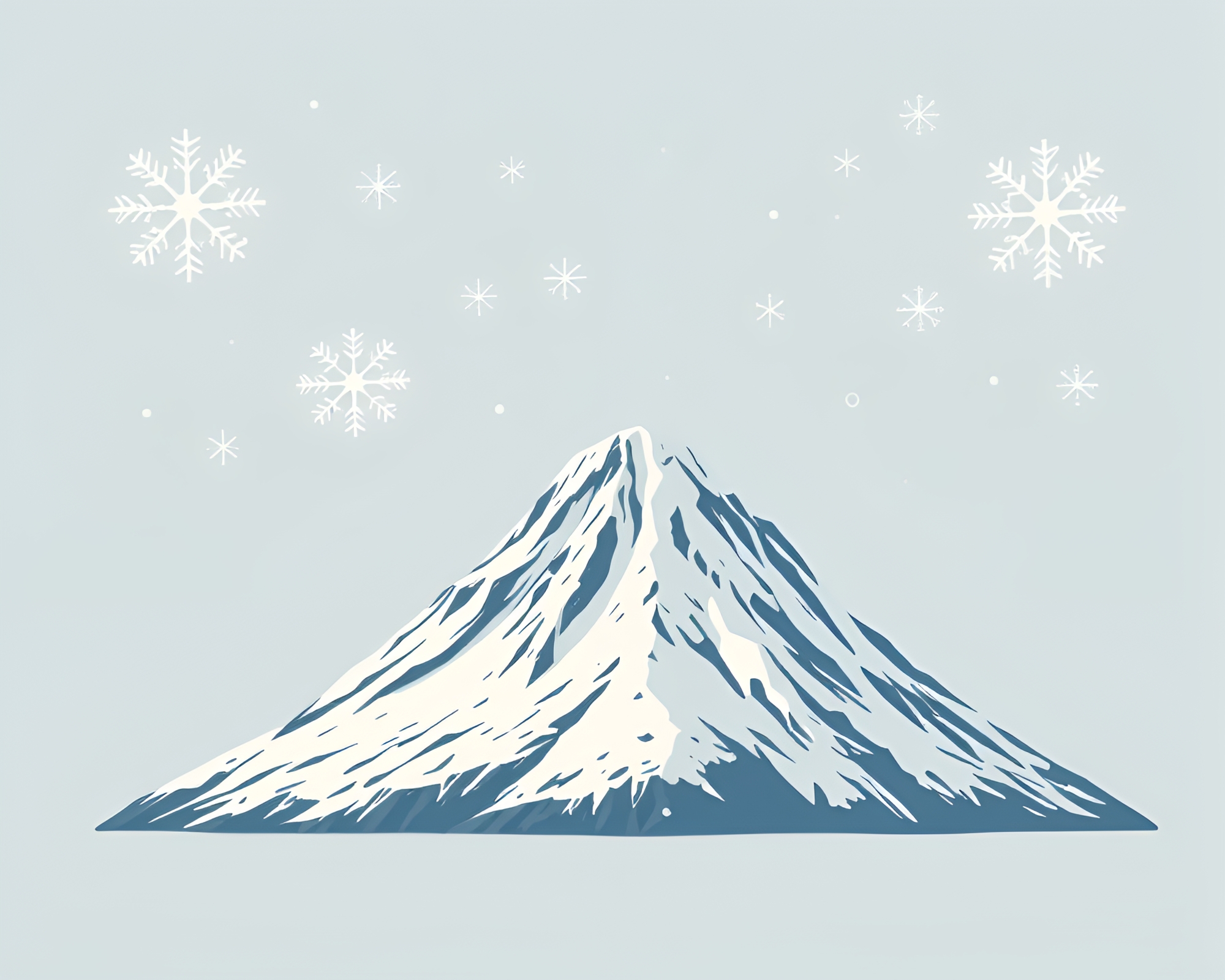 Ivory White Snowflakes Dancing on Volcanic Island – free AI stock image