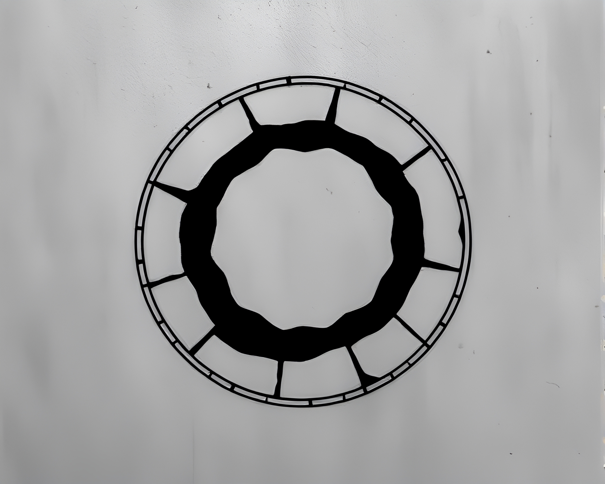 Charcoal black stone circle in detailed silhouette illustration – free AI stock image