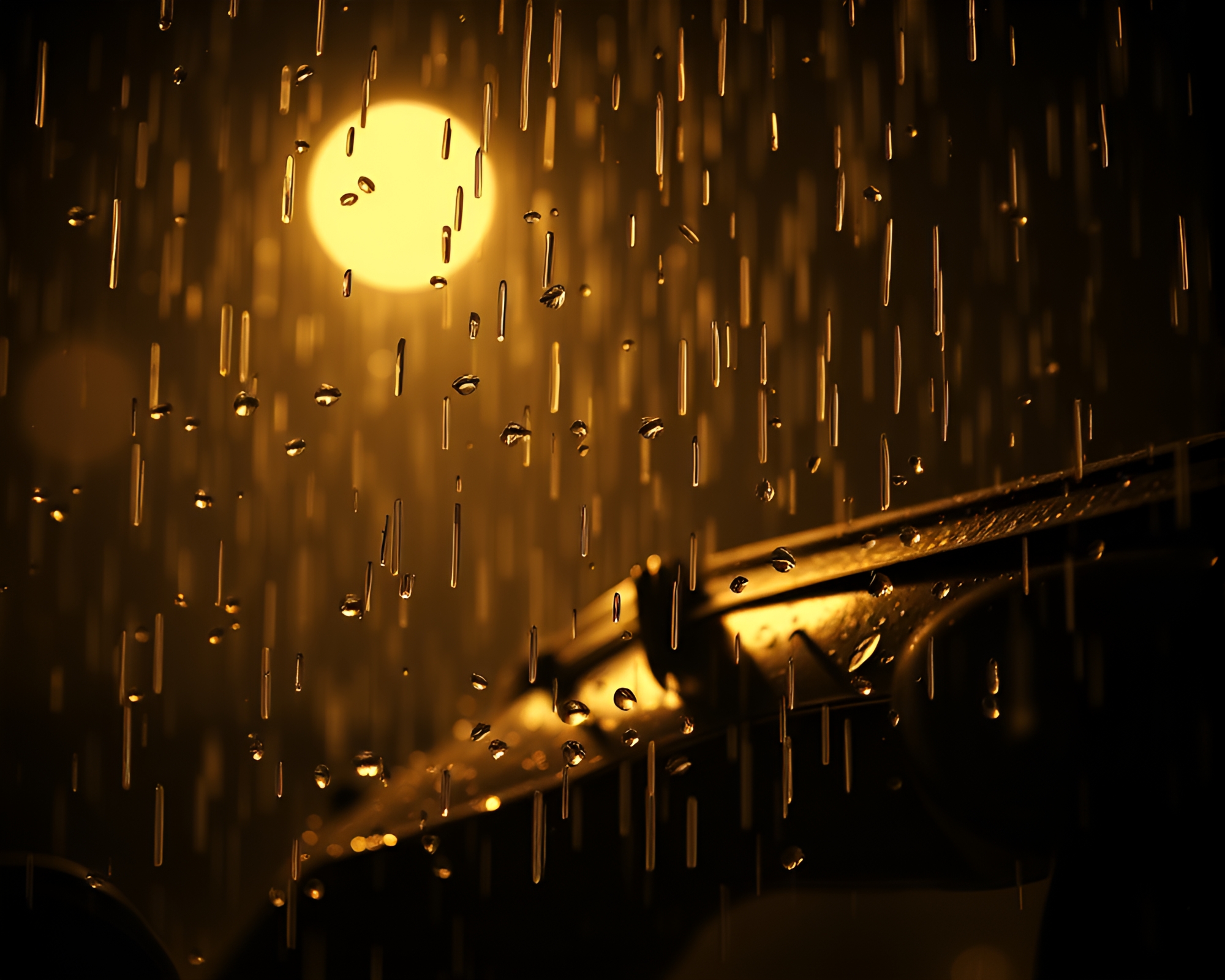 Serenade: Raindrops Rhythm Violin Strobe – free AI stock image