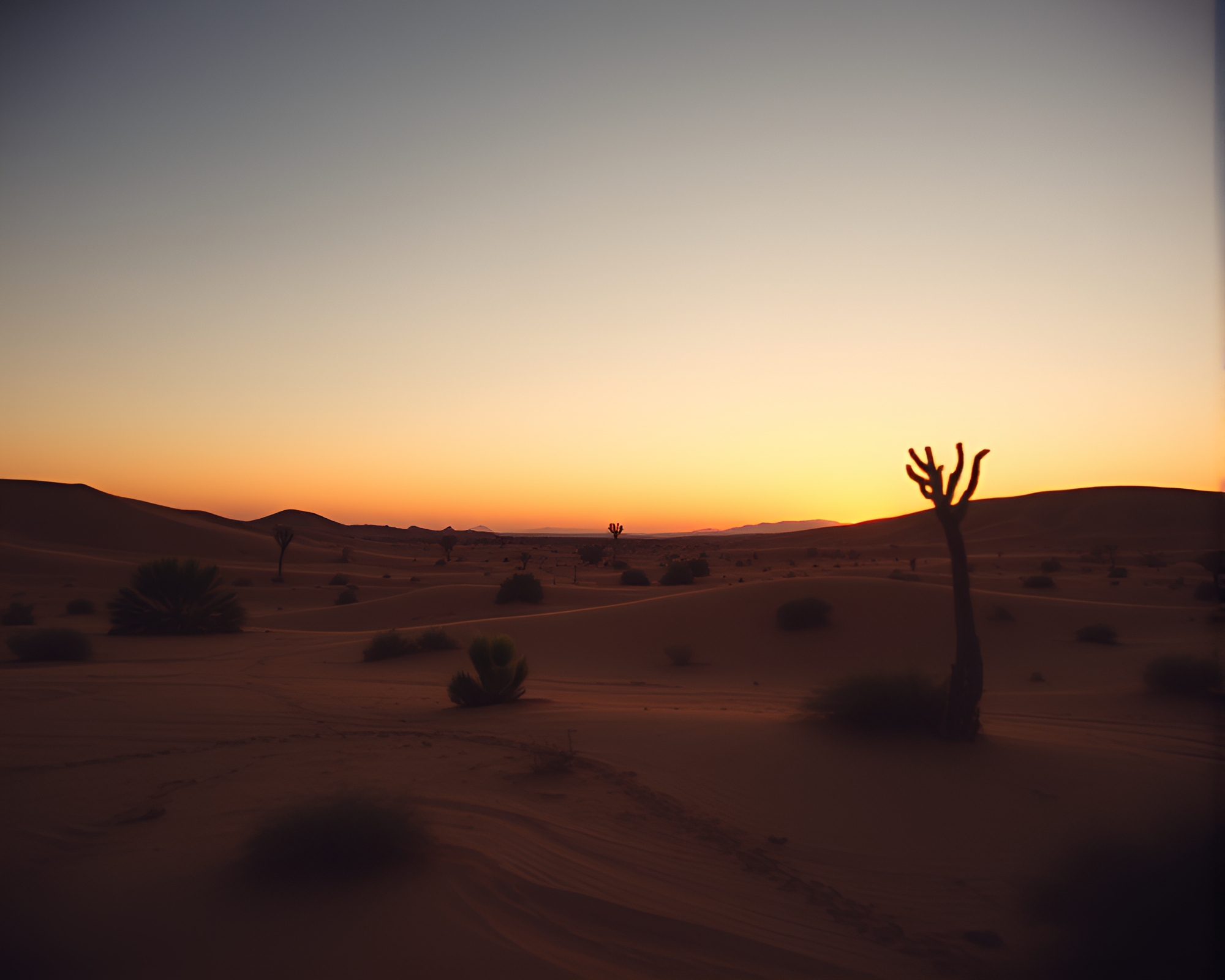 Rule of Thirds Desert Landscape with HDR Contrast – free AI stock image