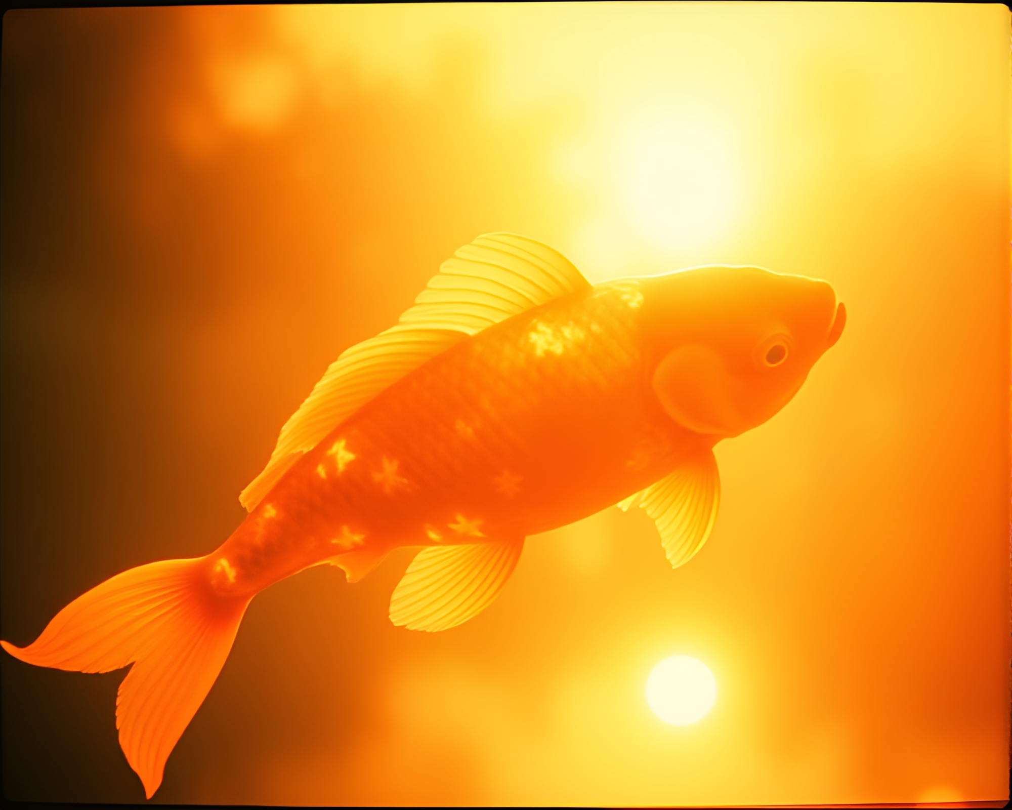 Koi Fish Double Exposure Film Photography – free AI stock image