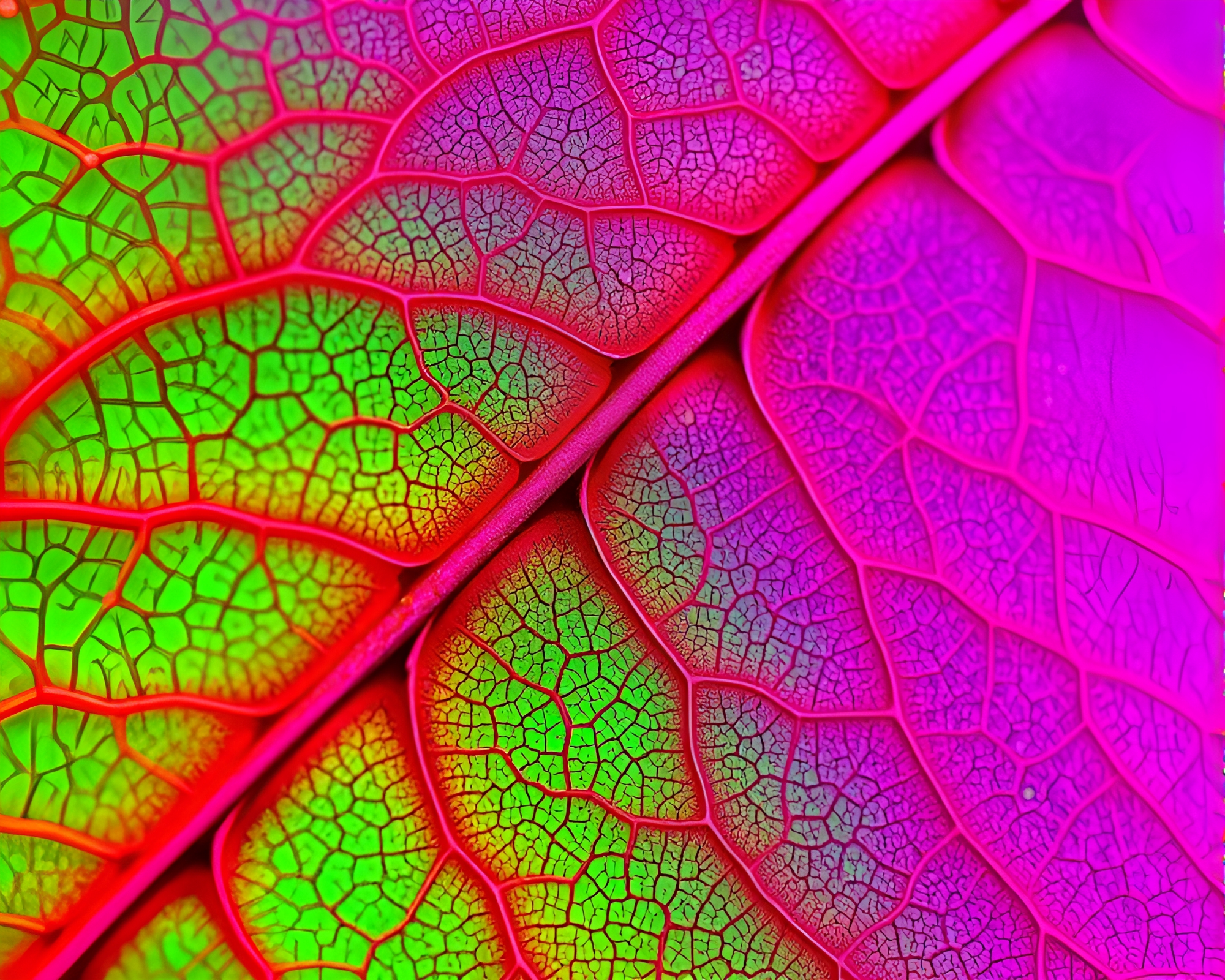 Glitchy Rickshaw Ride Through Leaf Vein Patterns – free AI stock image