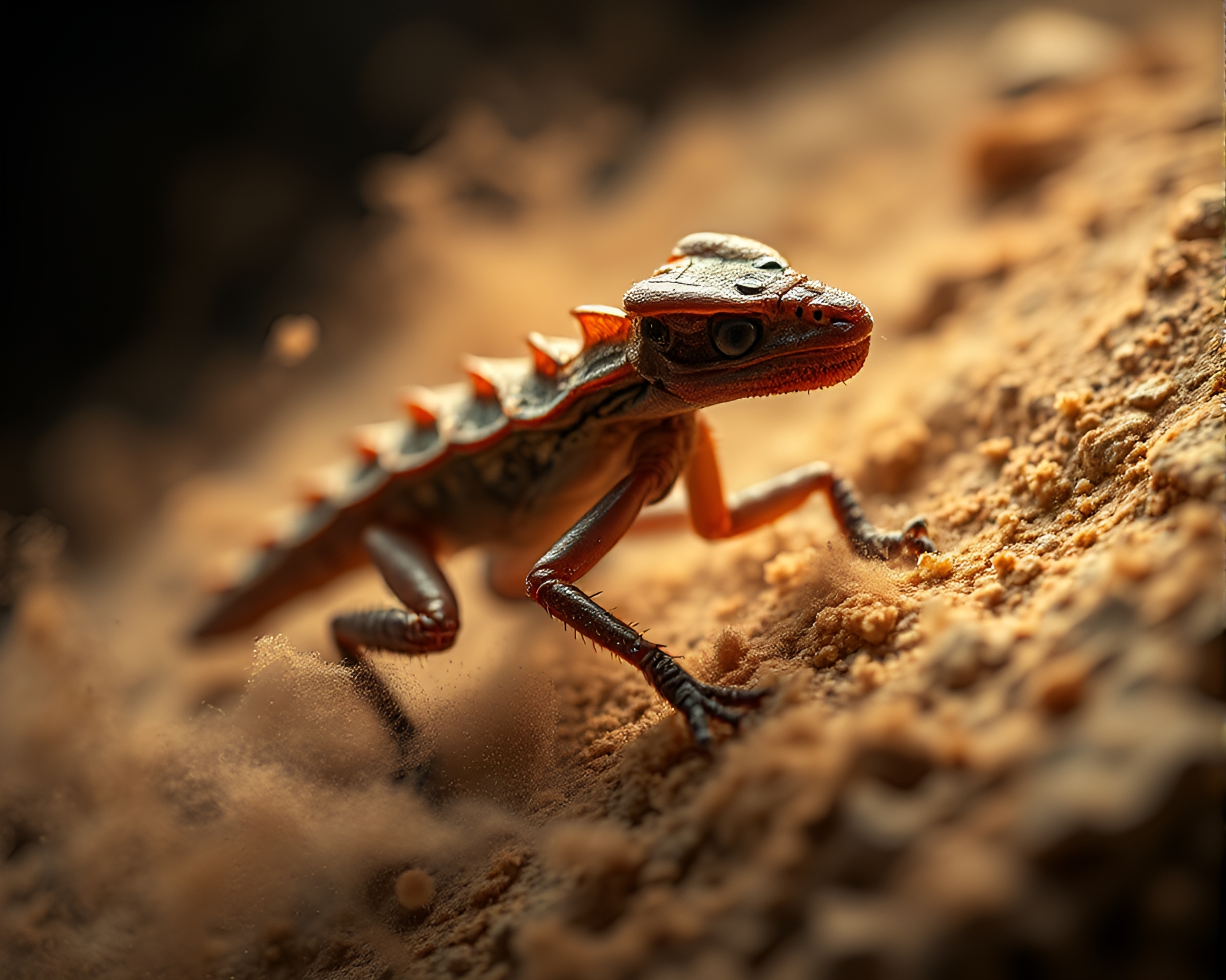 Mesmerizing Basilisk Dust Overlay with Glossy Highlights – free AI stock image