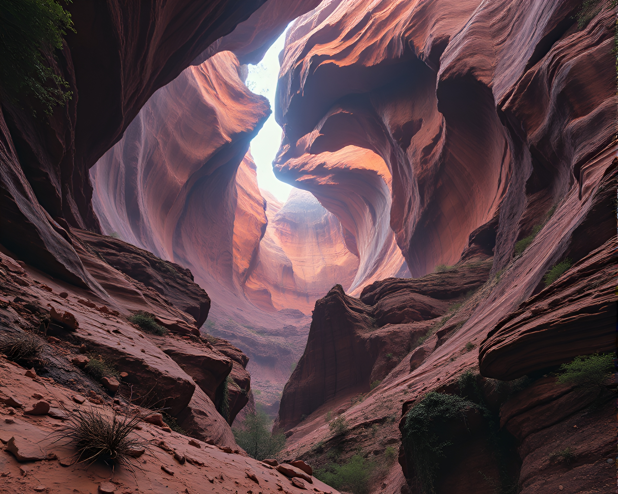 Ethereal Gravity Boots Canyon Twist – free AI stock image