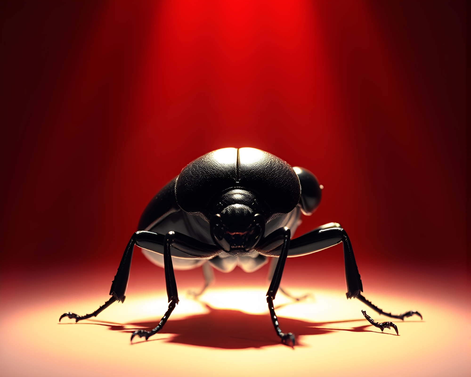 Beetle in Laser Beam Jungle: High-Key 3D Scan – free AI stock image