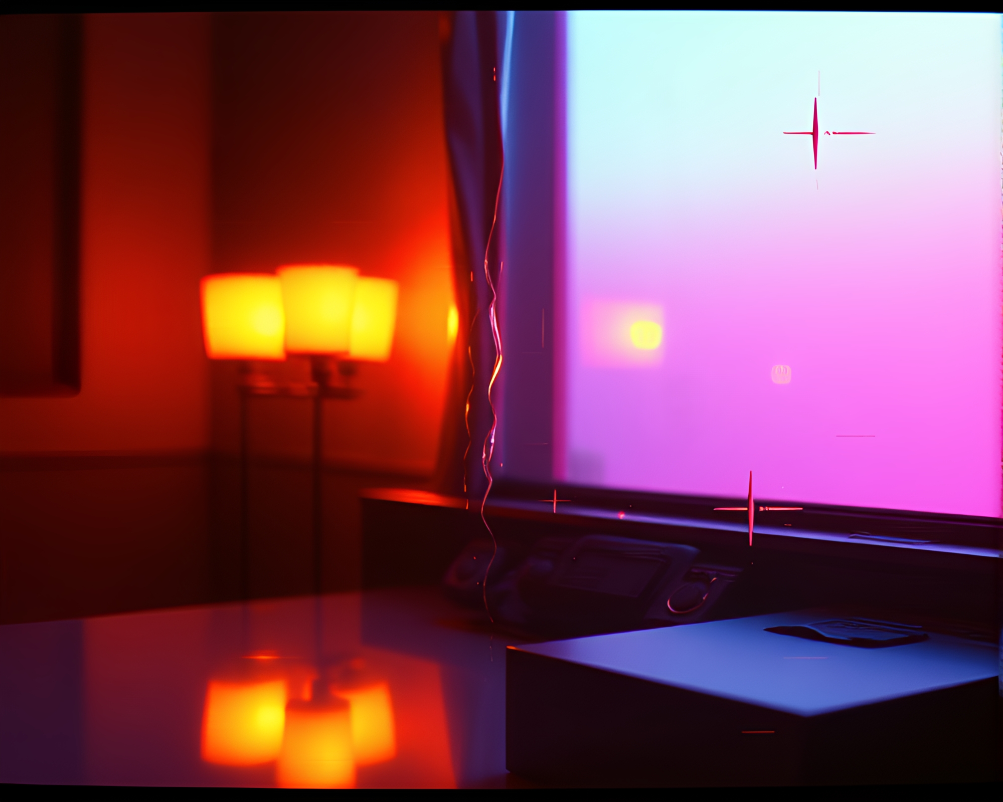VHS Anime Film Burn Murano Glass Distortion – free AI stock image