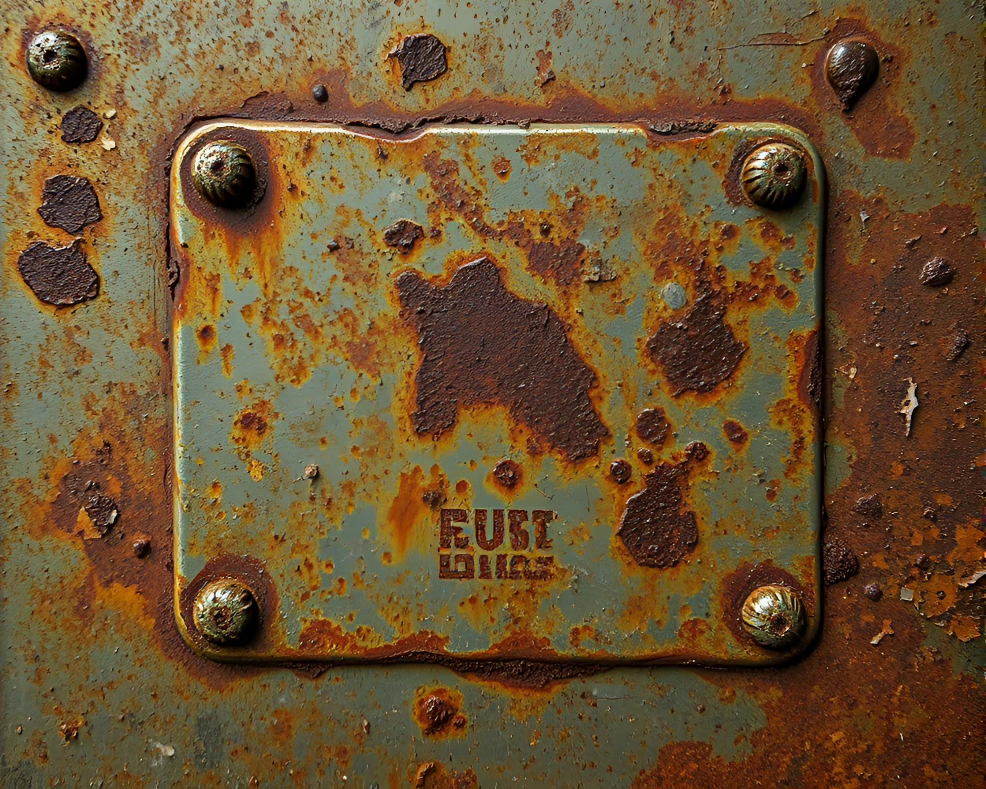Rust Patina Augmented Reality Grisaille Scene – free AI stock image