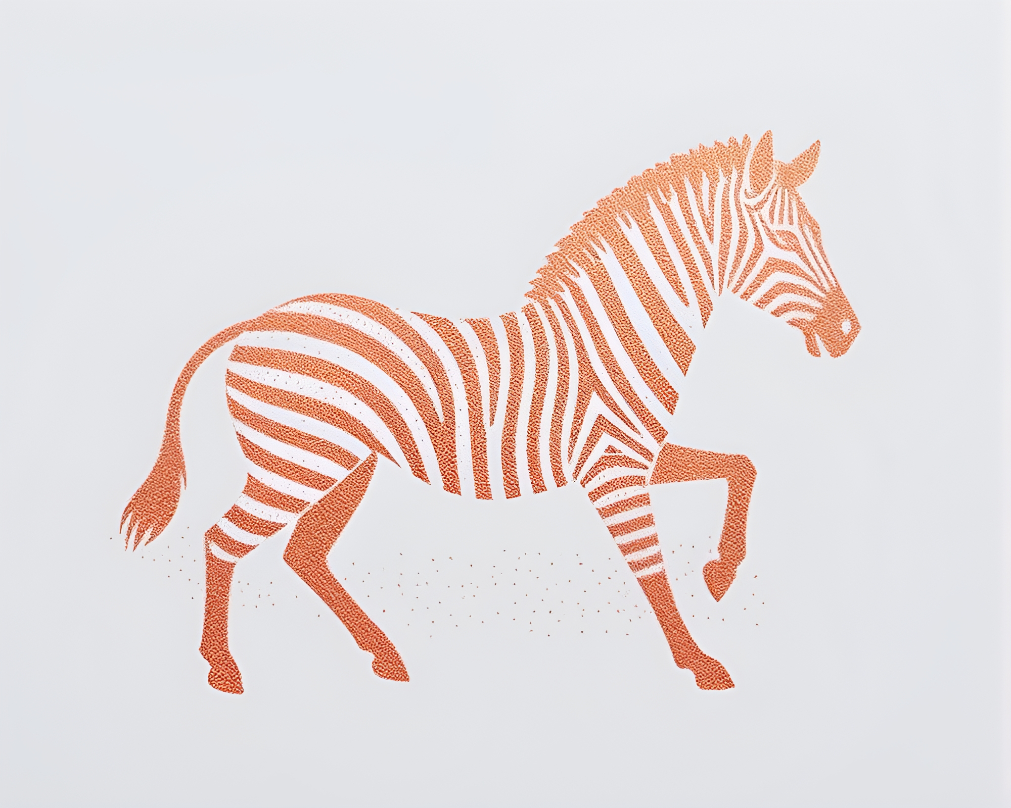 Zebra Stippling in Rose Gold Light – free AI stock image