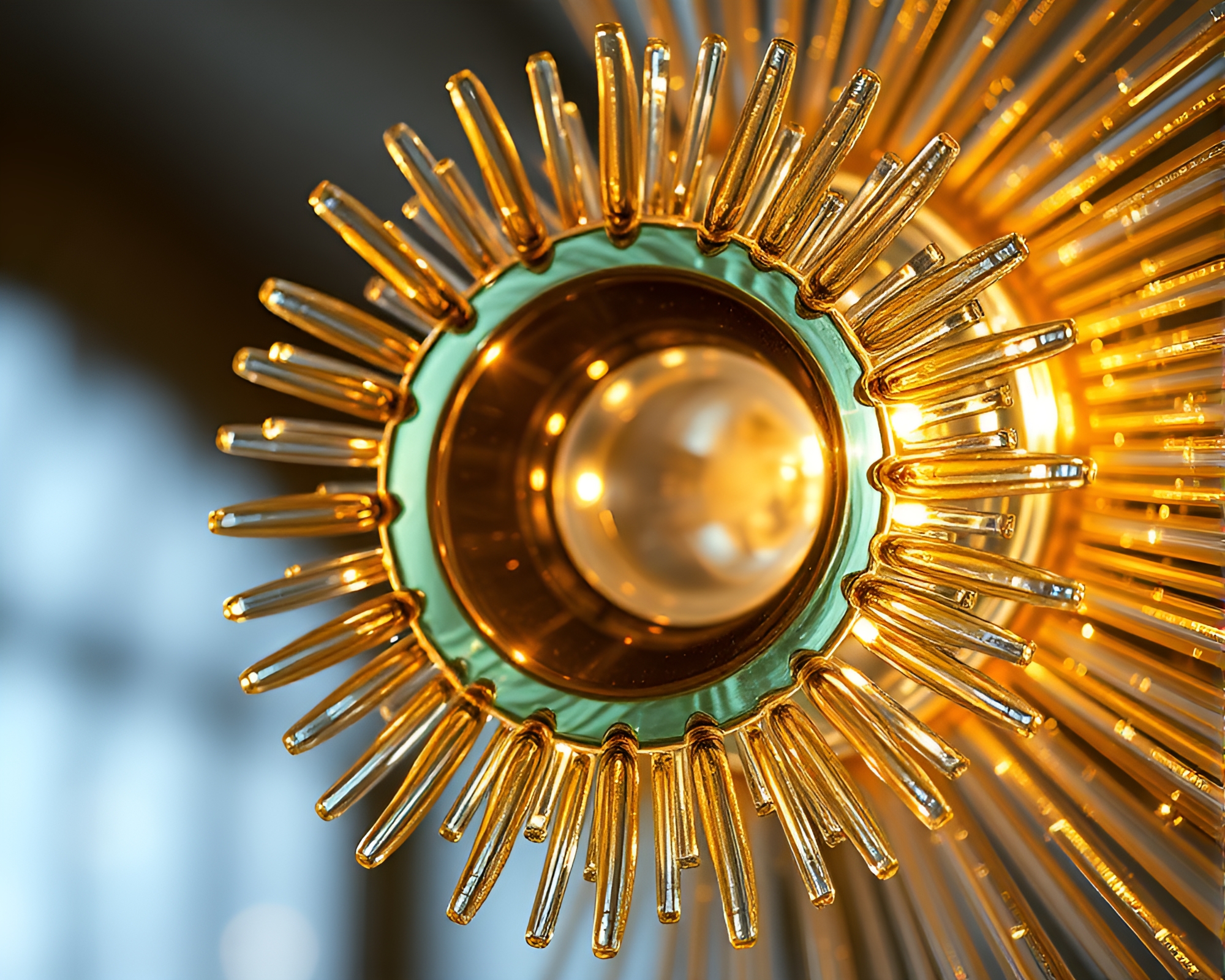 Gilded Murano Glass Elegance with Lens Flare Highlights – free AI stock image