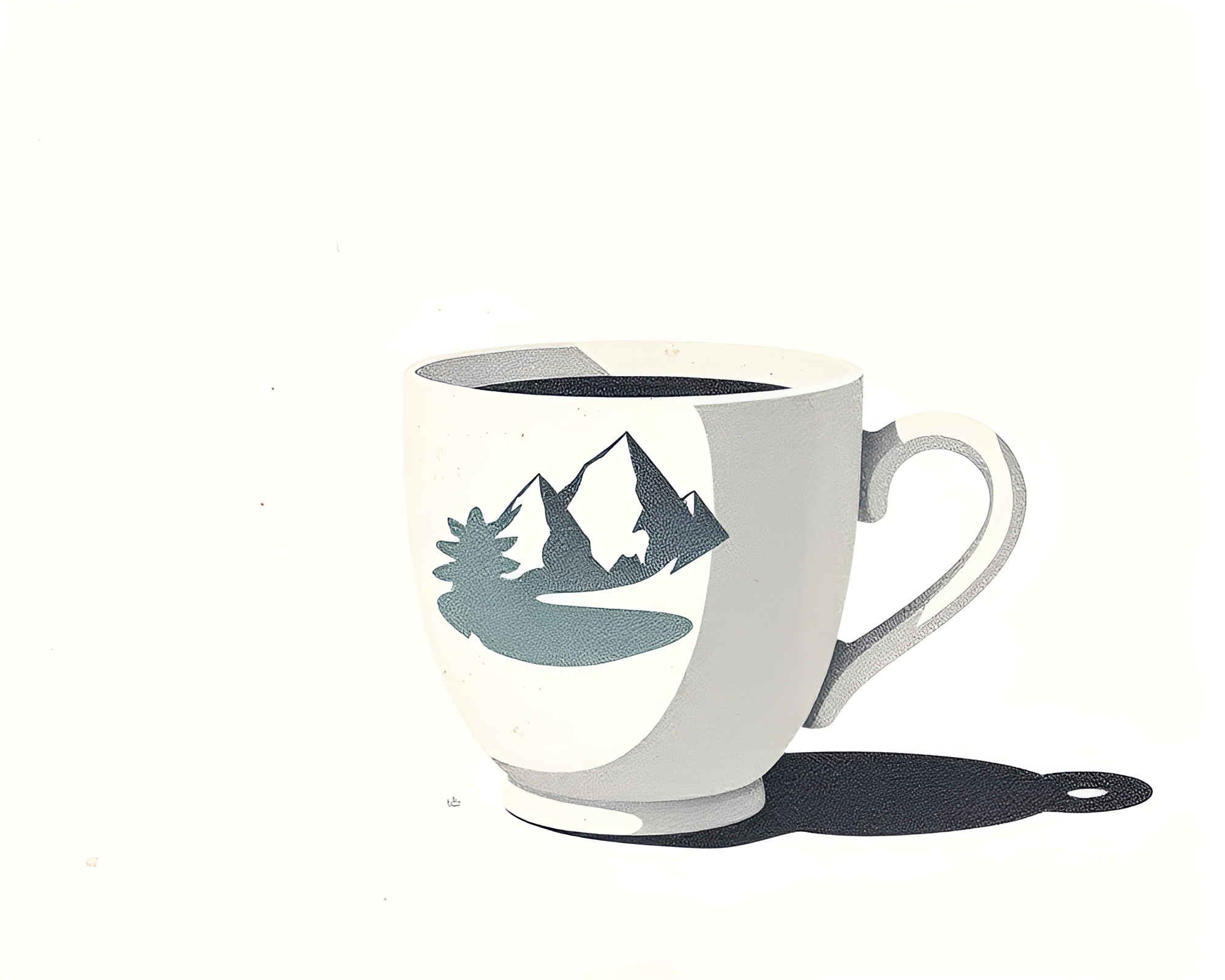Coffee Cup in Arctic Voxel Art – free AI stock image
