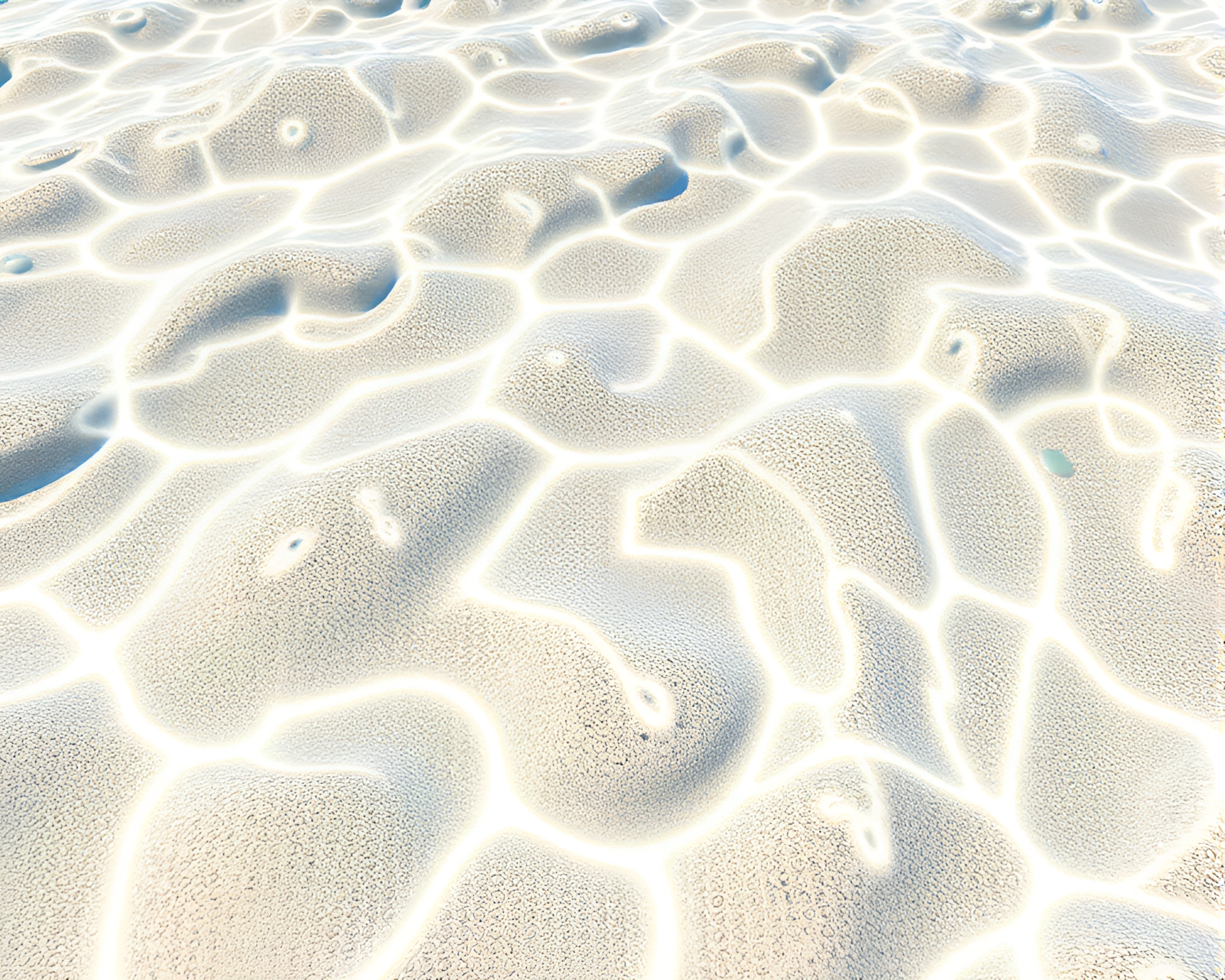 Striped Pattern Beach Paradise in Crystal Clarity – free AI stock image