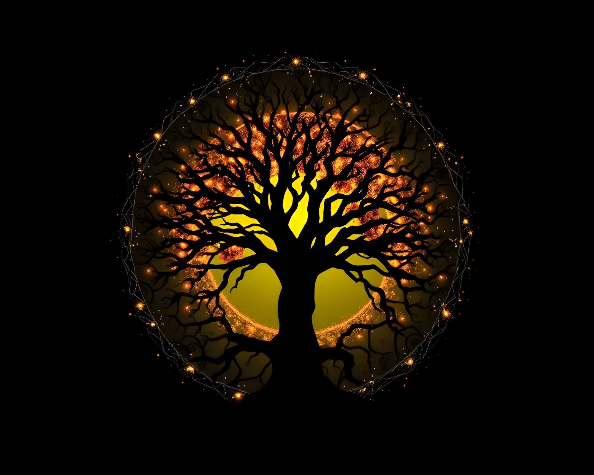 Interlocking Rings: A Quantum Portal to the Unknown – free AI stock image