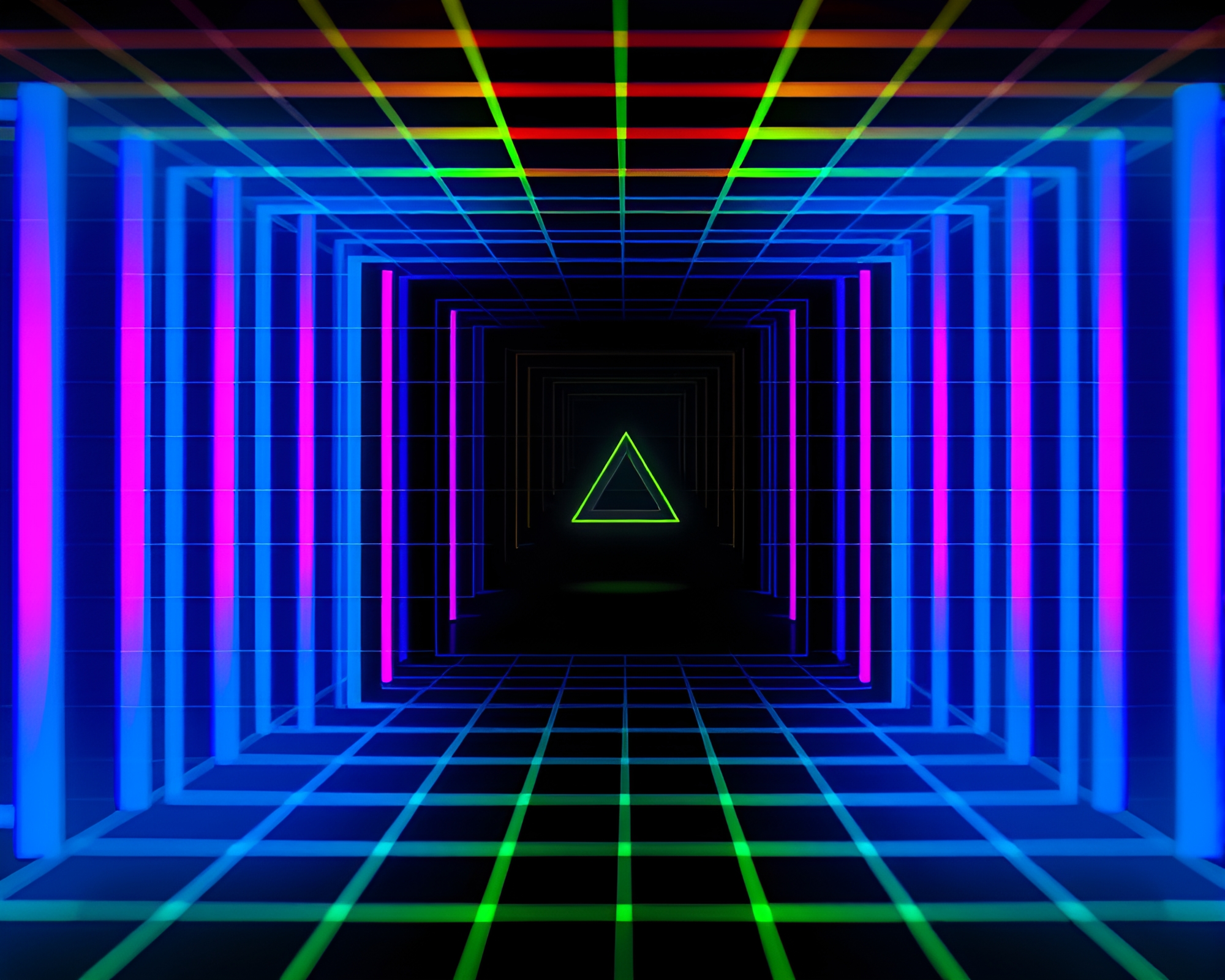 Grid Prism Refraction in Long Exposure Photography – free AI stock image