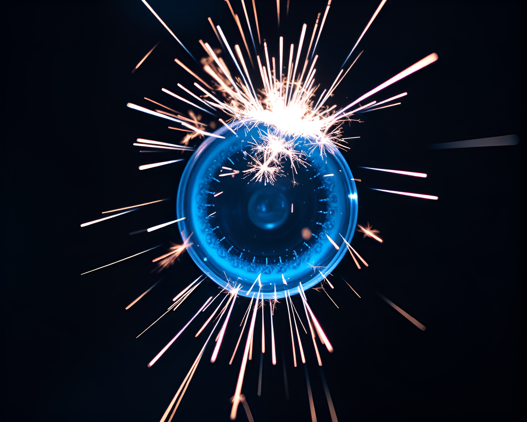 Grunge Style Smart Contact Lens Sparkler Trails – free AI stock image