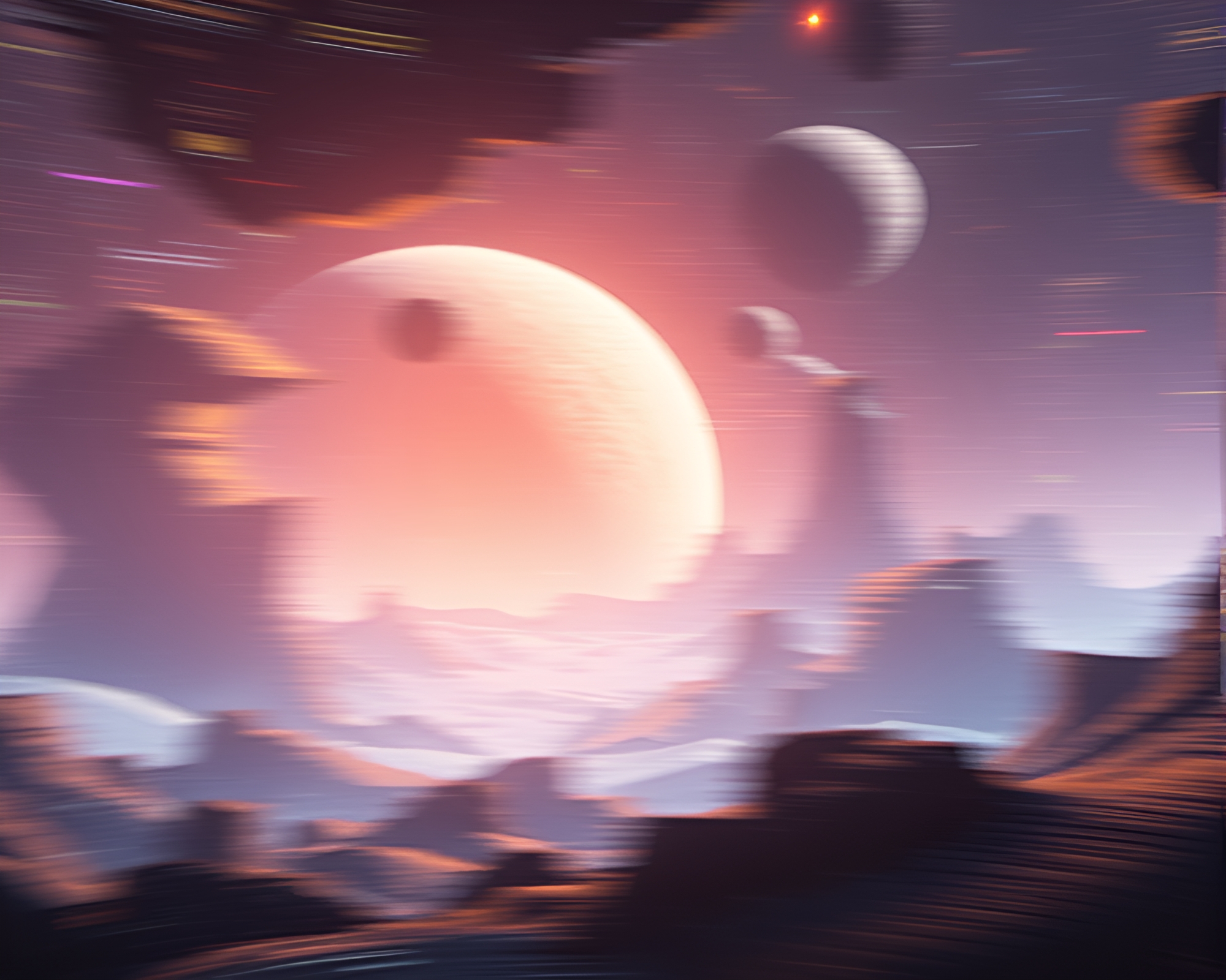 Futuristic Space Station Pan Motion Pixel Art – free AI stock image