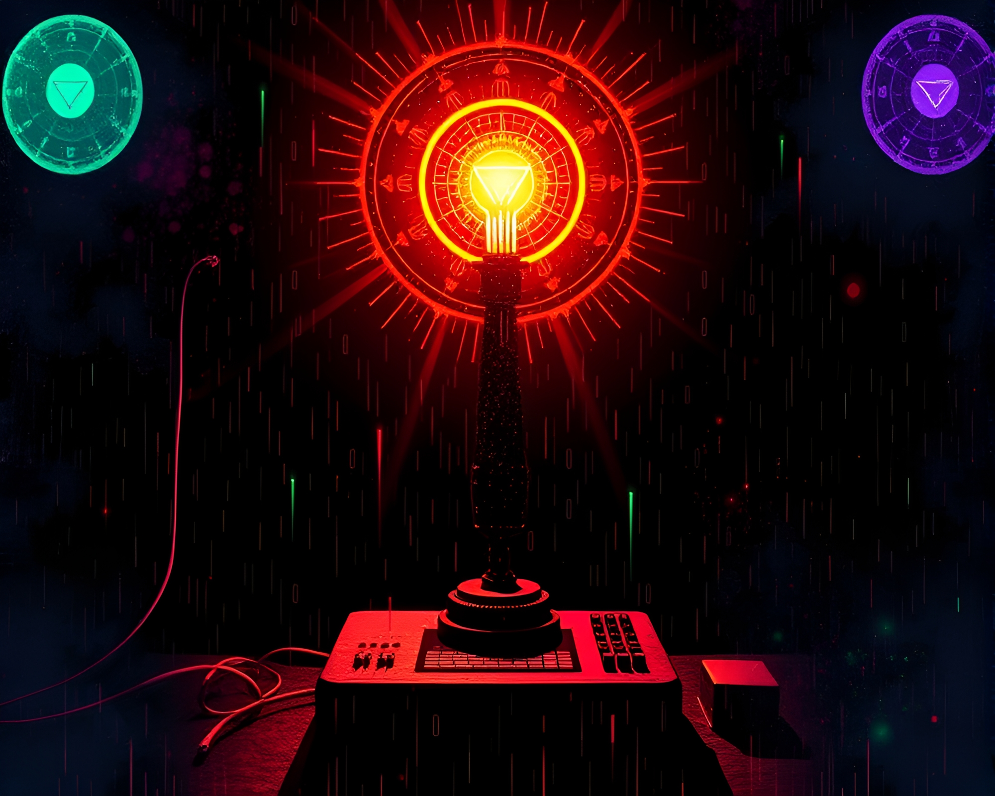 Enigmatic Morse Code Telegraph Fantasy Illustration – free AI stock image