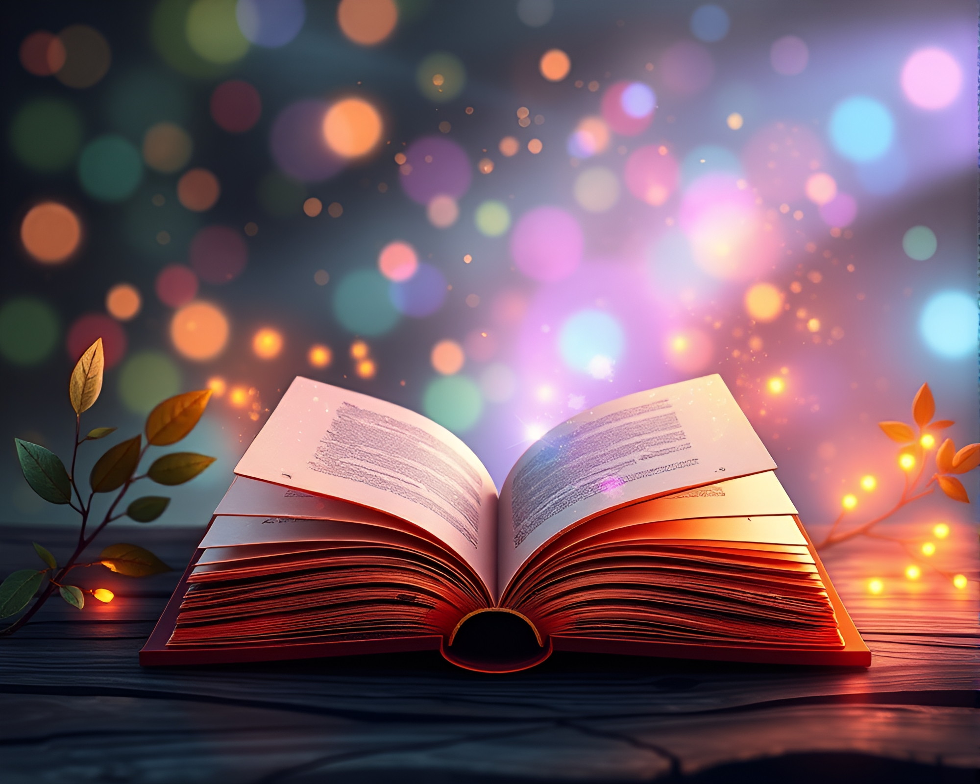 Enchanted Book Beckons Through Natural Frame – free AI stock image