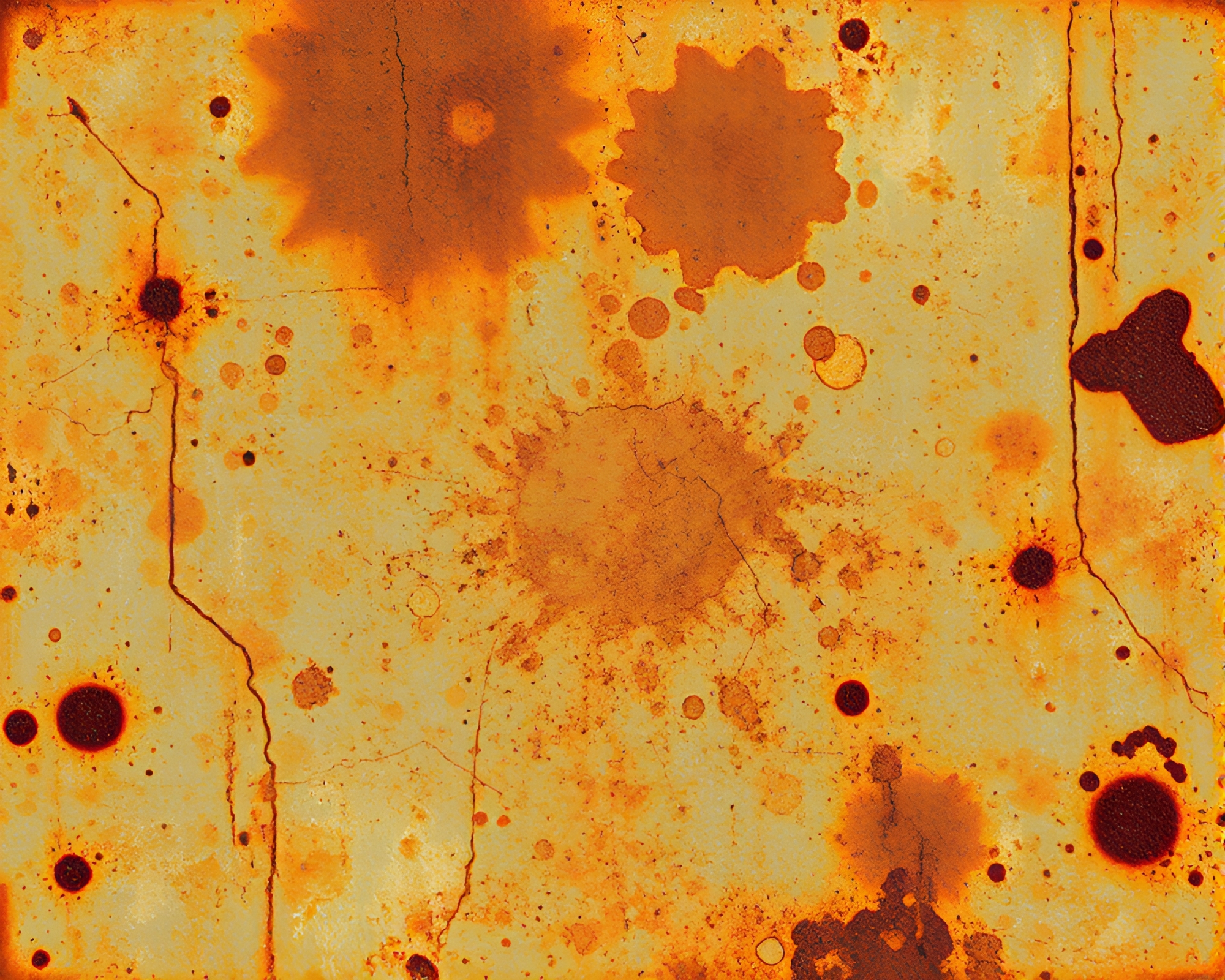 Washed-Out Robot Landscape: Rust Flake Texture Etching – free AI stock image
