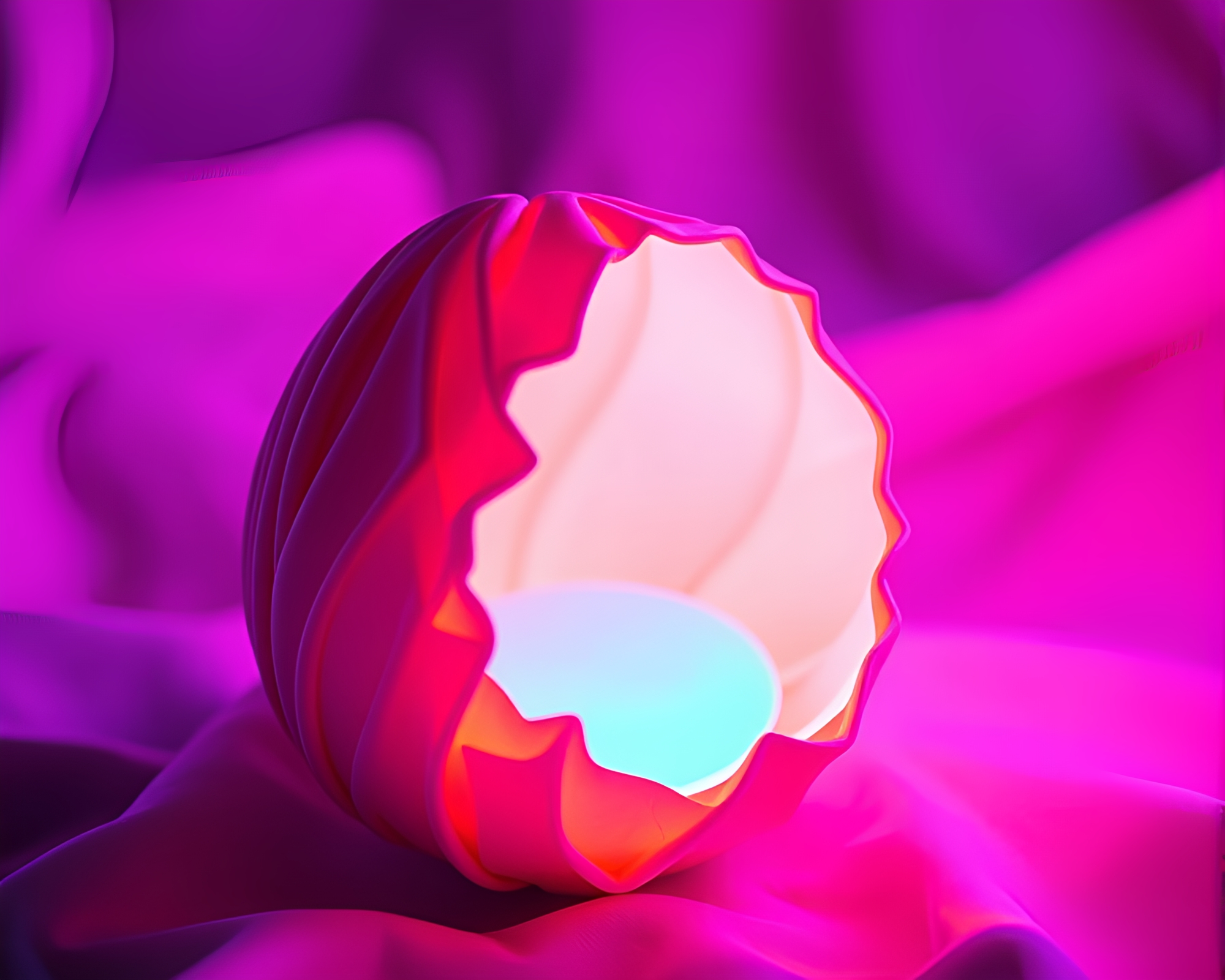 Mesmerizing Dragon Egg in Neon Glow Cinemagraph – free AI stock image