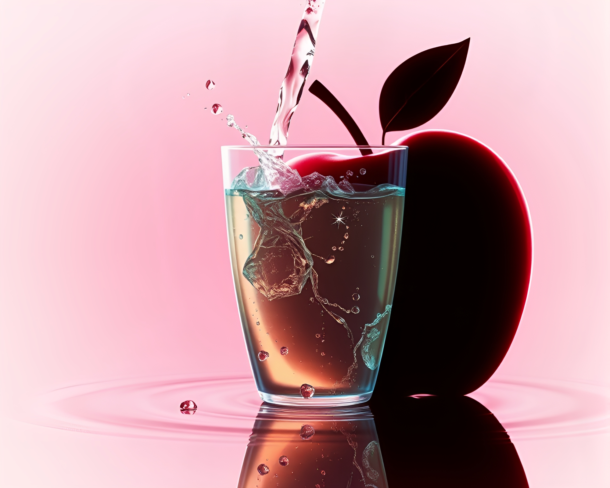 Neon Apple Cider Distortion in Silhouette – free AI stock image