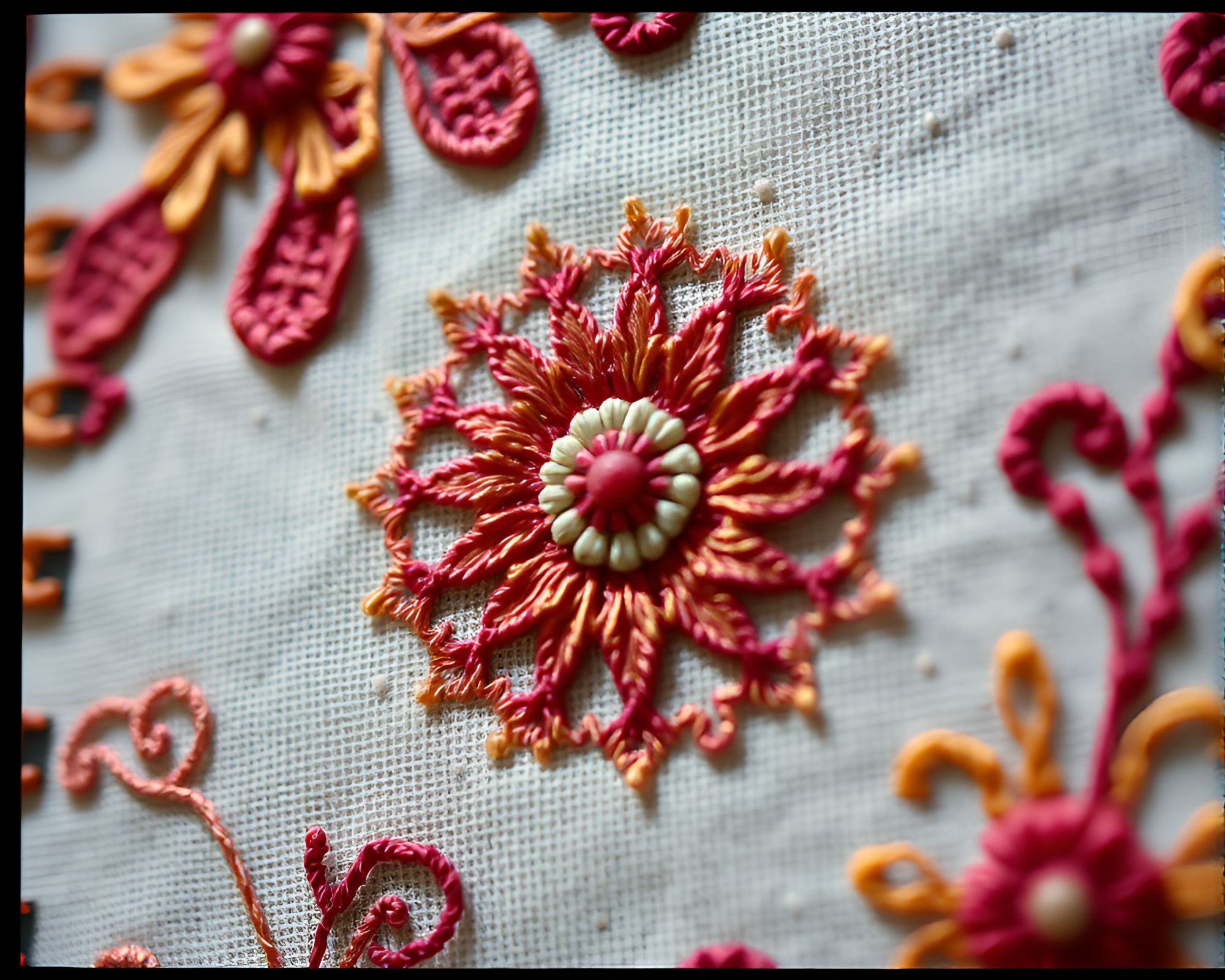 Embroidered Dream Journal in Expired Film Light – free AI stock image