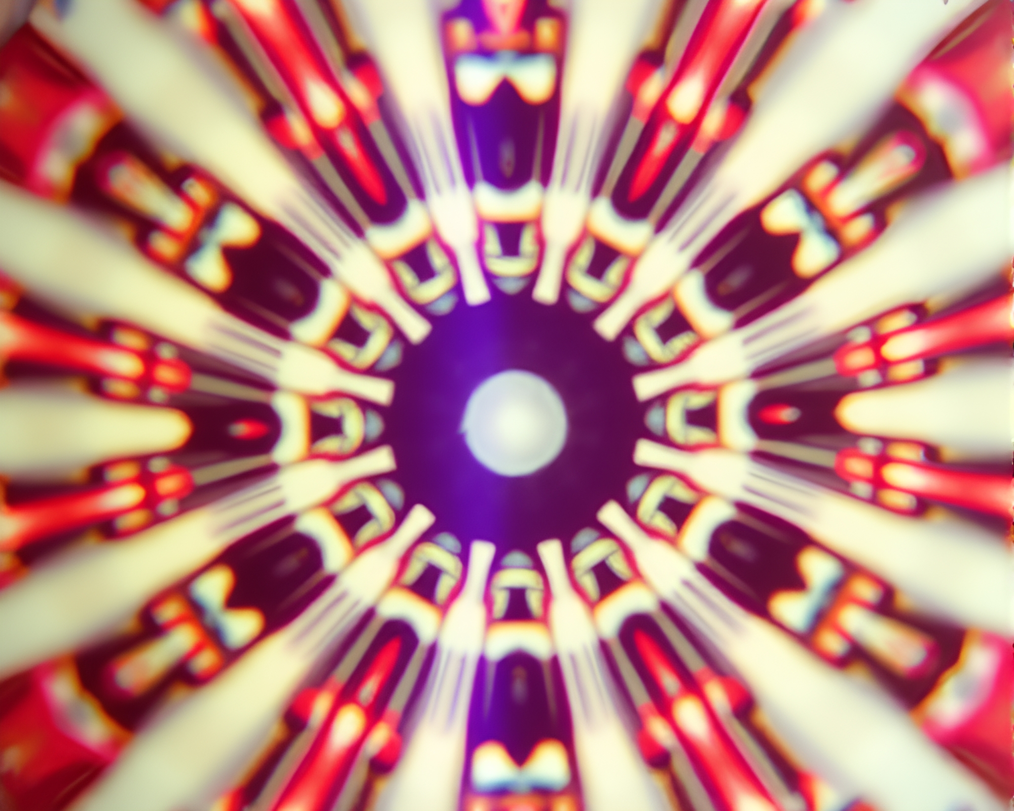 Vintage Kaleidoscope Barcode in Tilt-Shift Miniature – free AI stock image