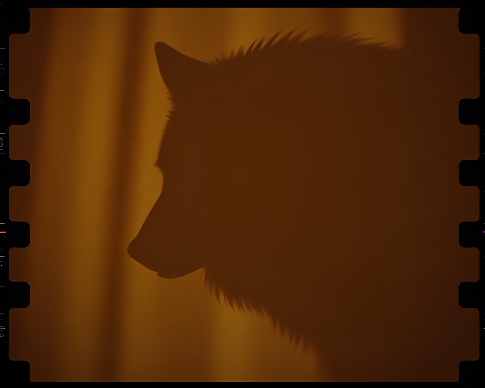 Vintage Film Reel with Werewolf Earth Tones – free AI stock image