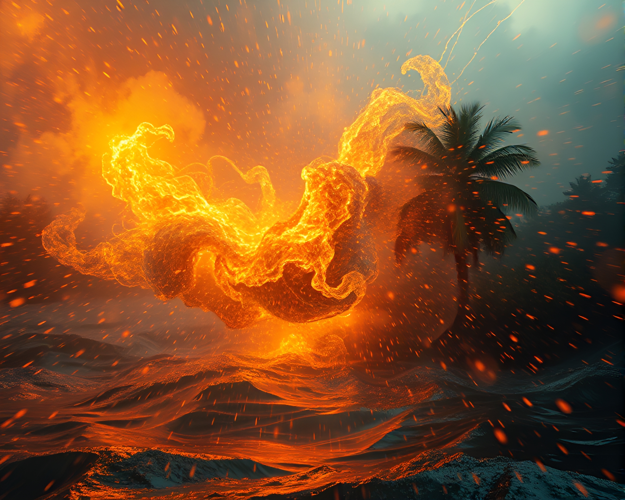 Time Vortex Serenity: Digital Savannah Golds – free AI stock image