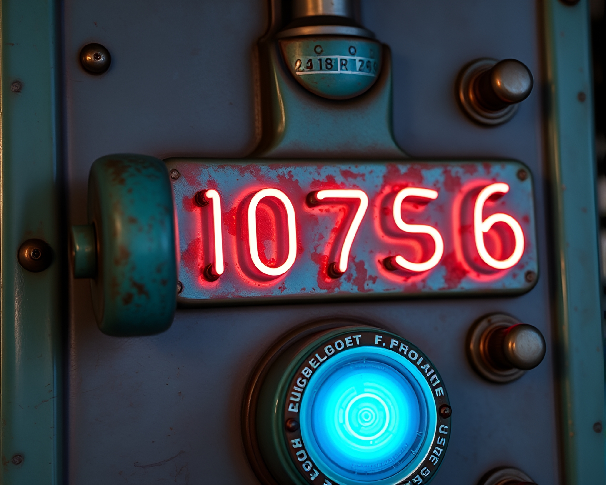 Copper Verdigris Morse Code Neon Sign – free AI stock image