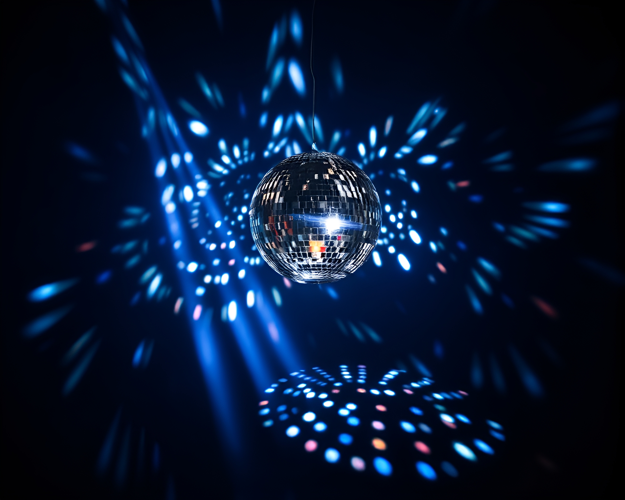 Ethereal Shadow Play With Disco Ball Magic – free AI stock image
