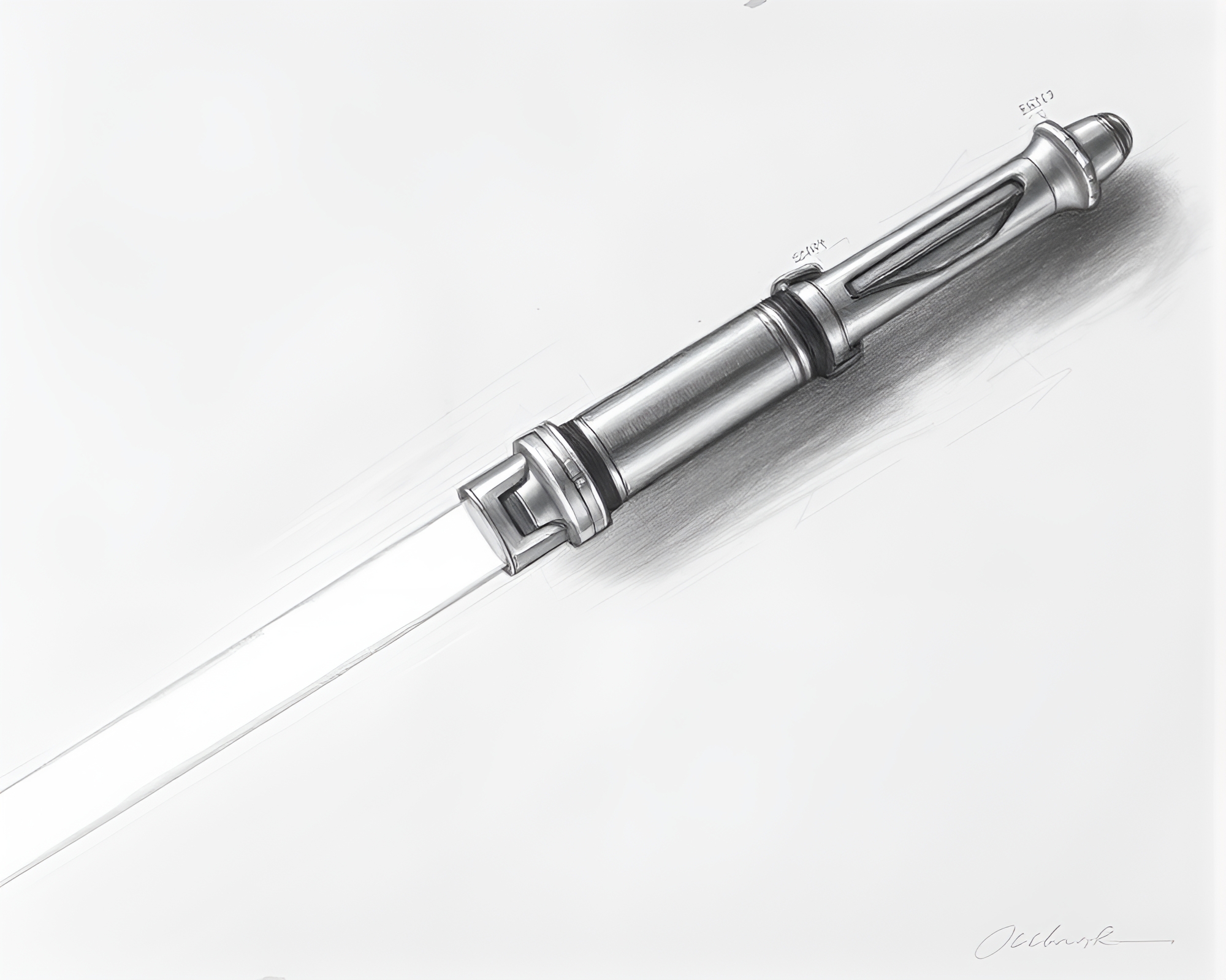 Laser Sword Duel in Low Saturation Sketch – free AI stock image