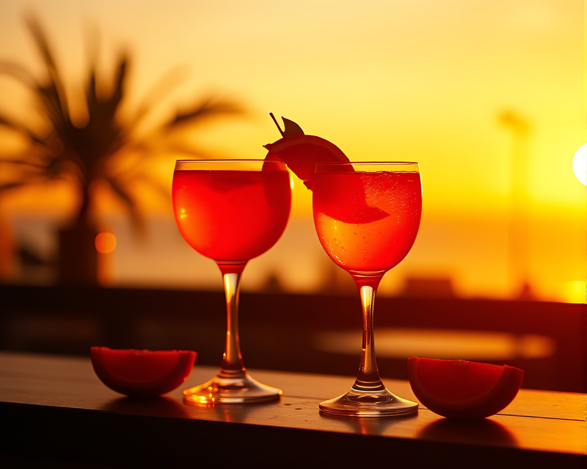 Surreal Blood Orange Cocktail Data Visualization Film Burn – free AI stock image