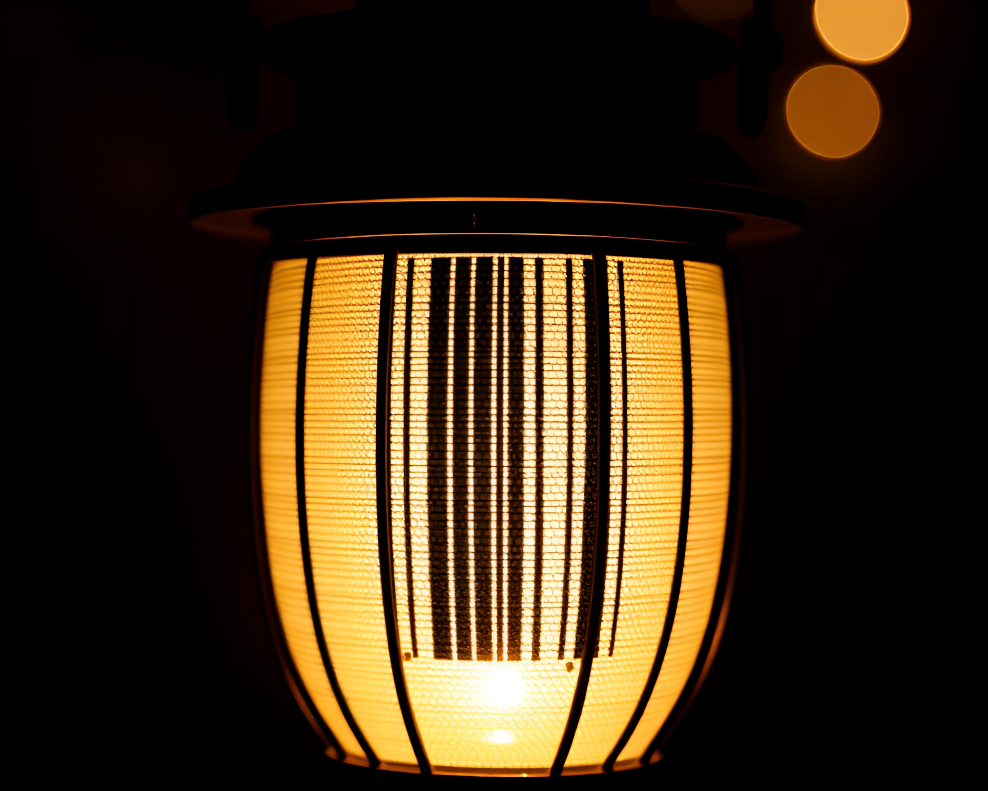 Oil Lantern Illuminating Barcode Striped Cloth Simulation – free AI stock image