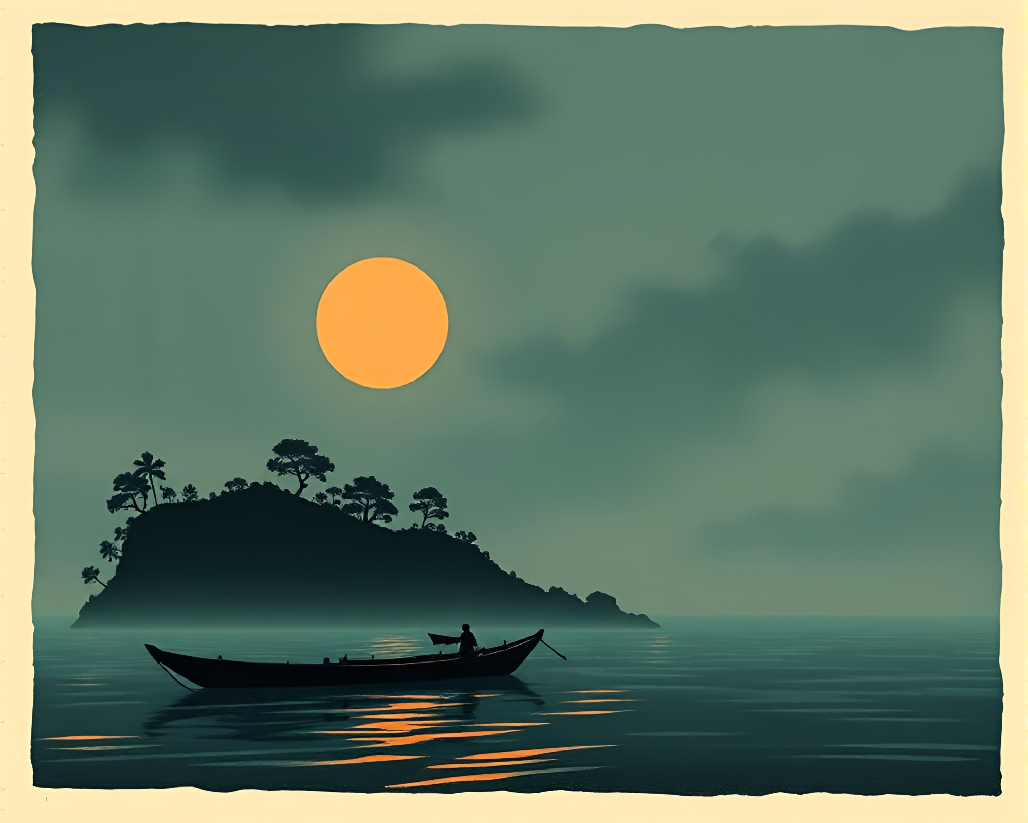 Steampunk Island at Digital Twilight – free AI stock image