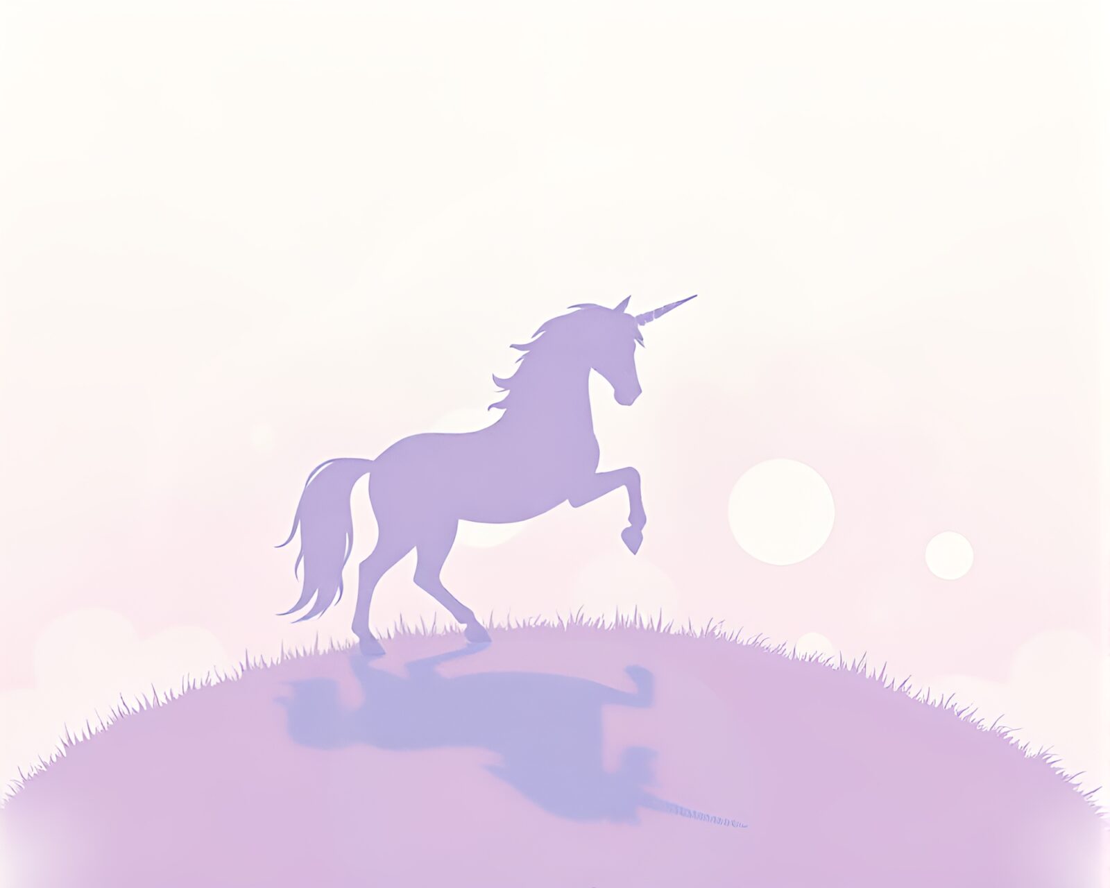 Fantasy unicorn bathed in planetary pastel lighting with dramatic stencil shadows