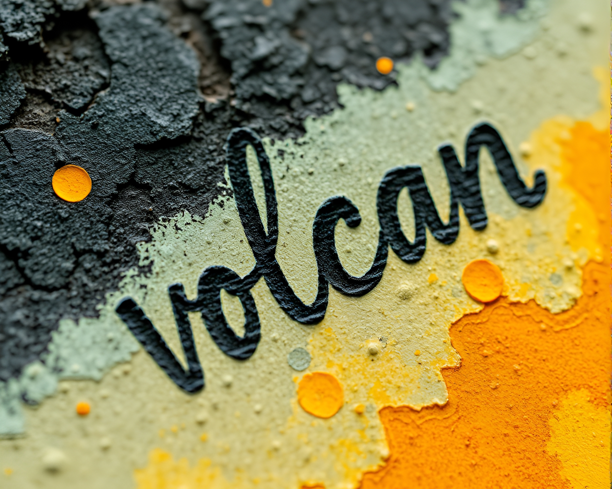 Ethereal Handwritten Letter Surrounded by Volcanic Ash – free AI stock image