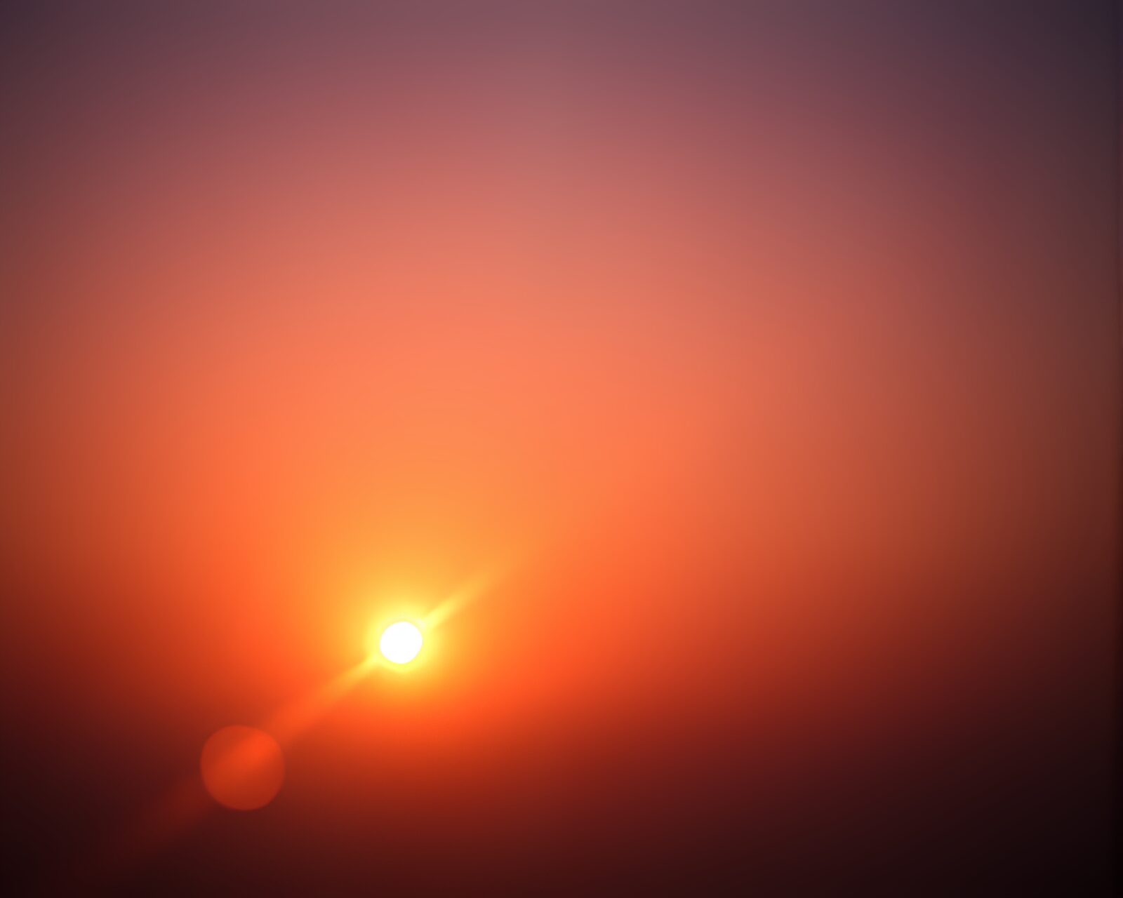 Spectacular sunset-colored underwater scene with stunning light effects