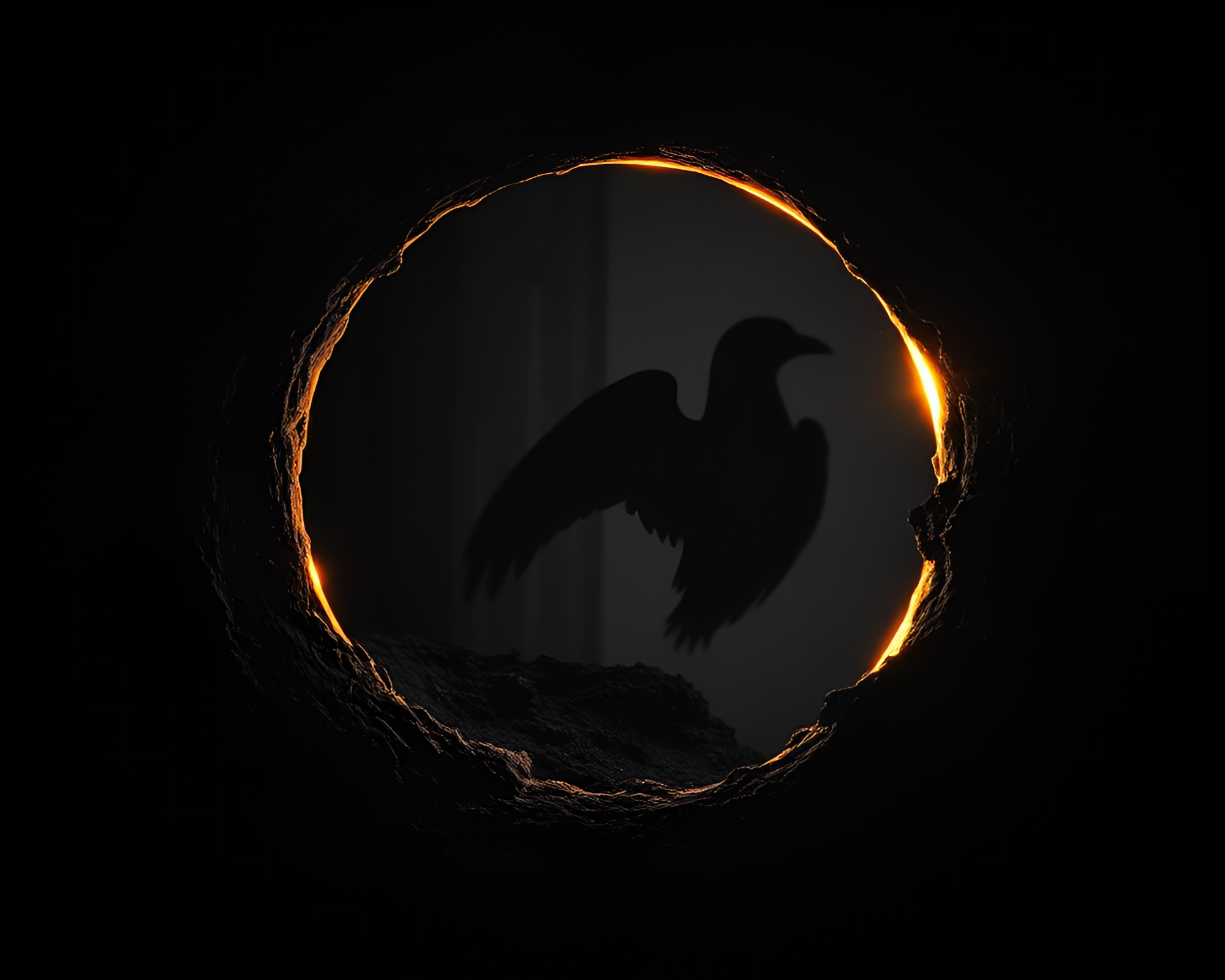 Mystical Spell Circle in Chiaroscuro Frame – free AI stock image