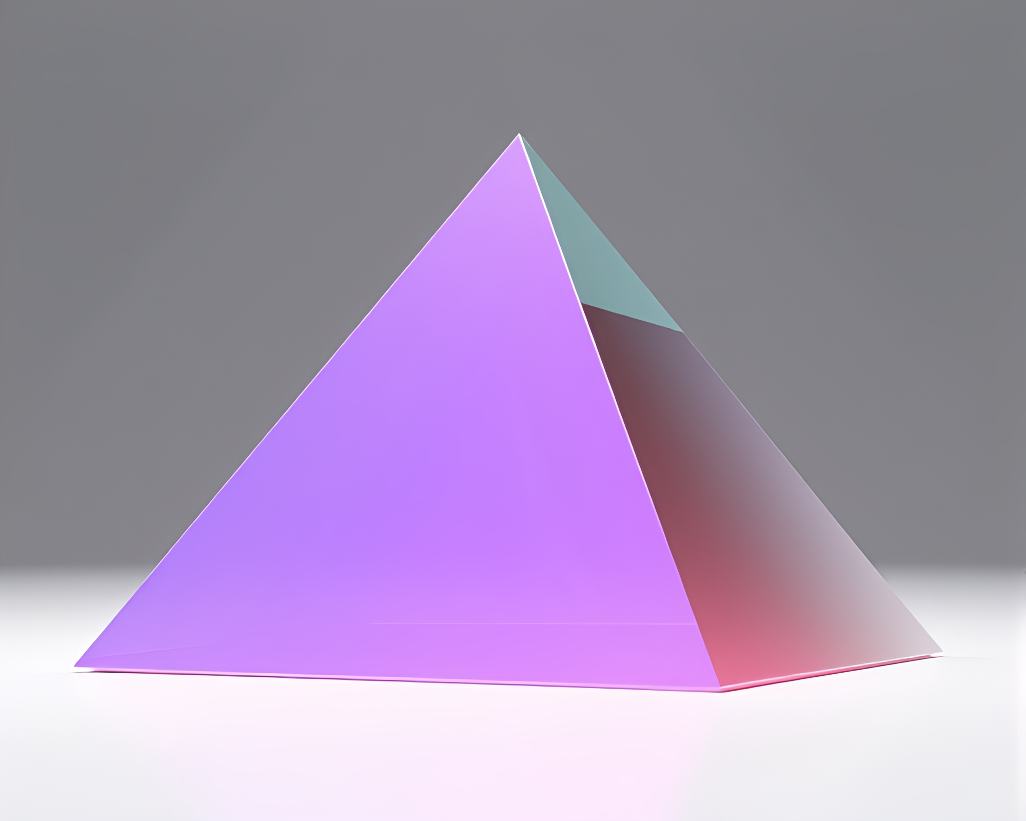 Mystical Rainbow Pyramid in Tenebrism Light – free AI stock image